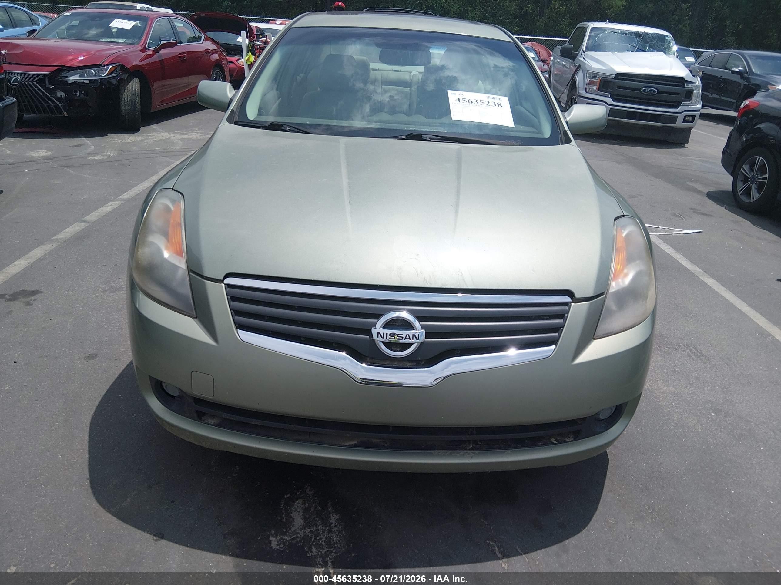 2008 Nissan Altima 2.5 Sl Green vin: 1N4AL21E78N471875