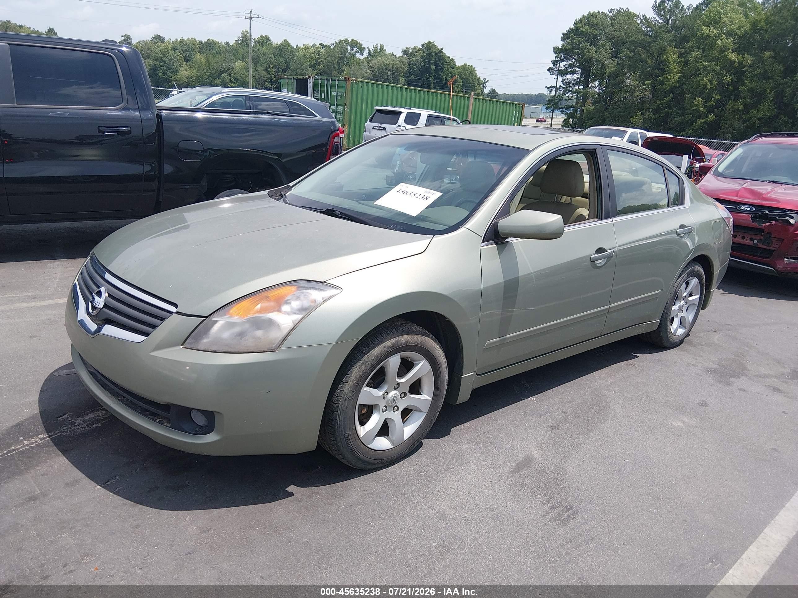 2008 Nissan Altima 2.5 Sl Green vin: 1N4AL21E78N471875