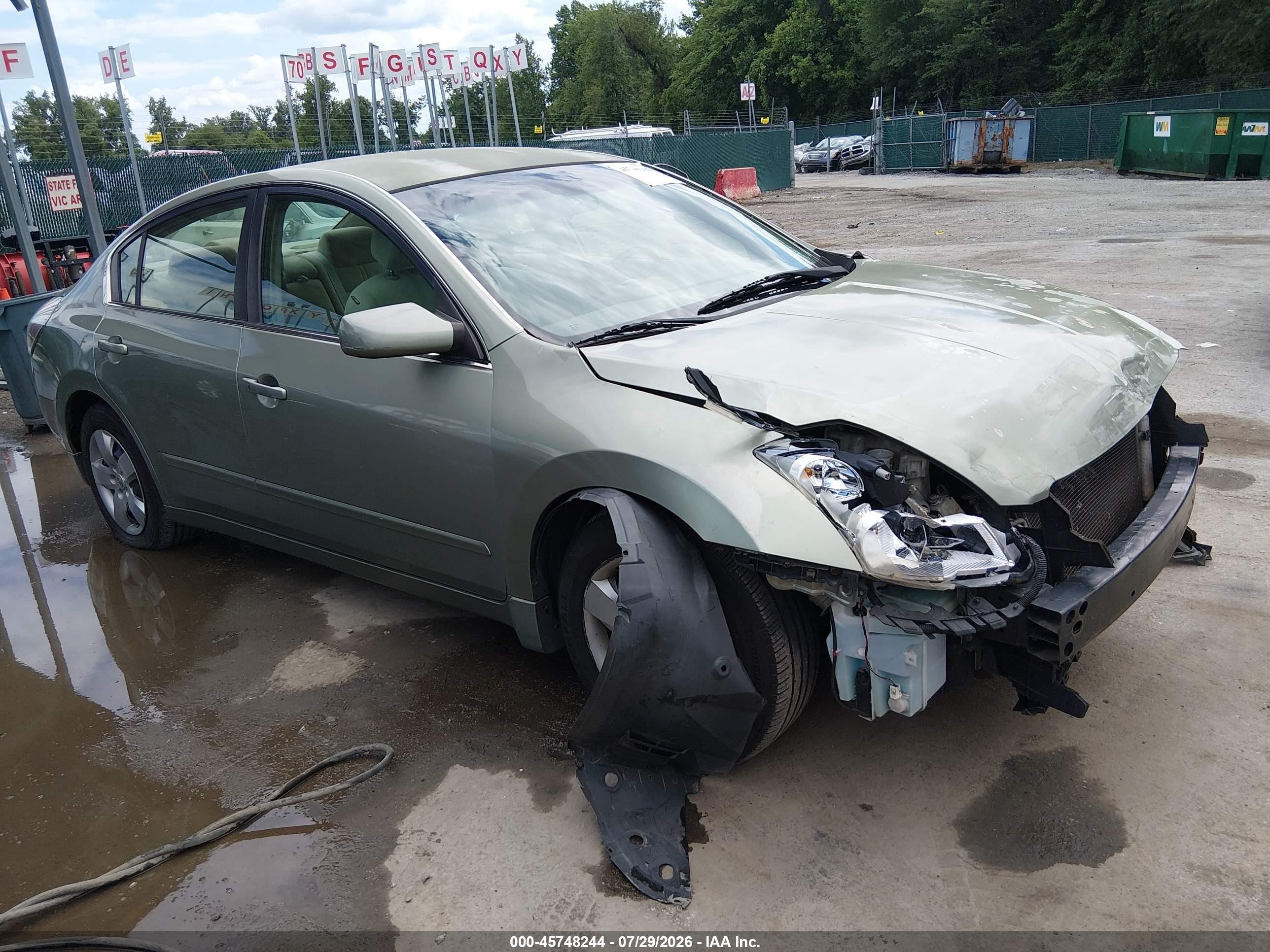 2008 Nissan Altima 2.5 S Зеленый vin: 1N4AL21E78N507936