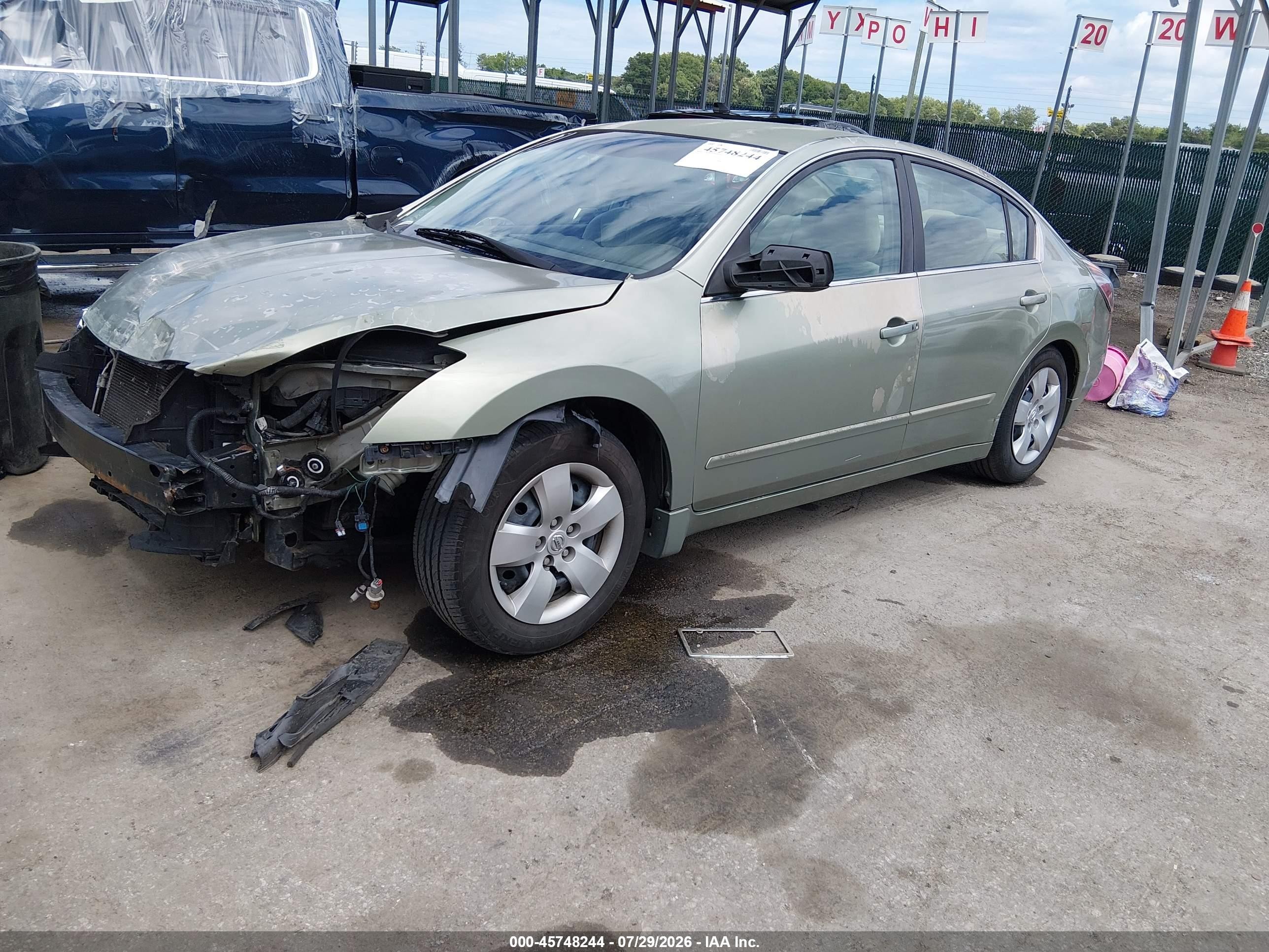 2008 Nissan Altima 2.5 S Зеленый vin: 1N4AL21E78N507936
