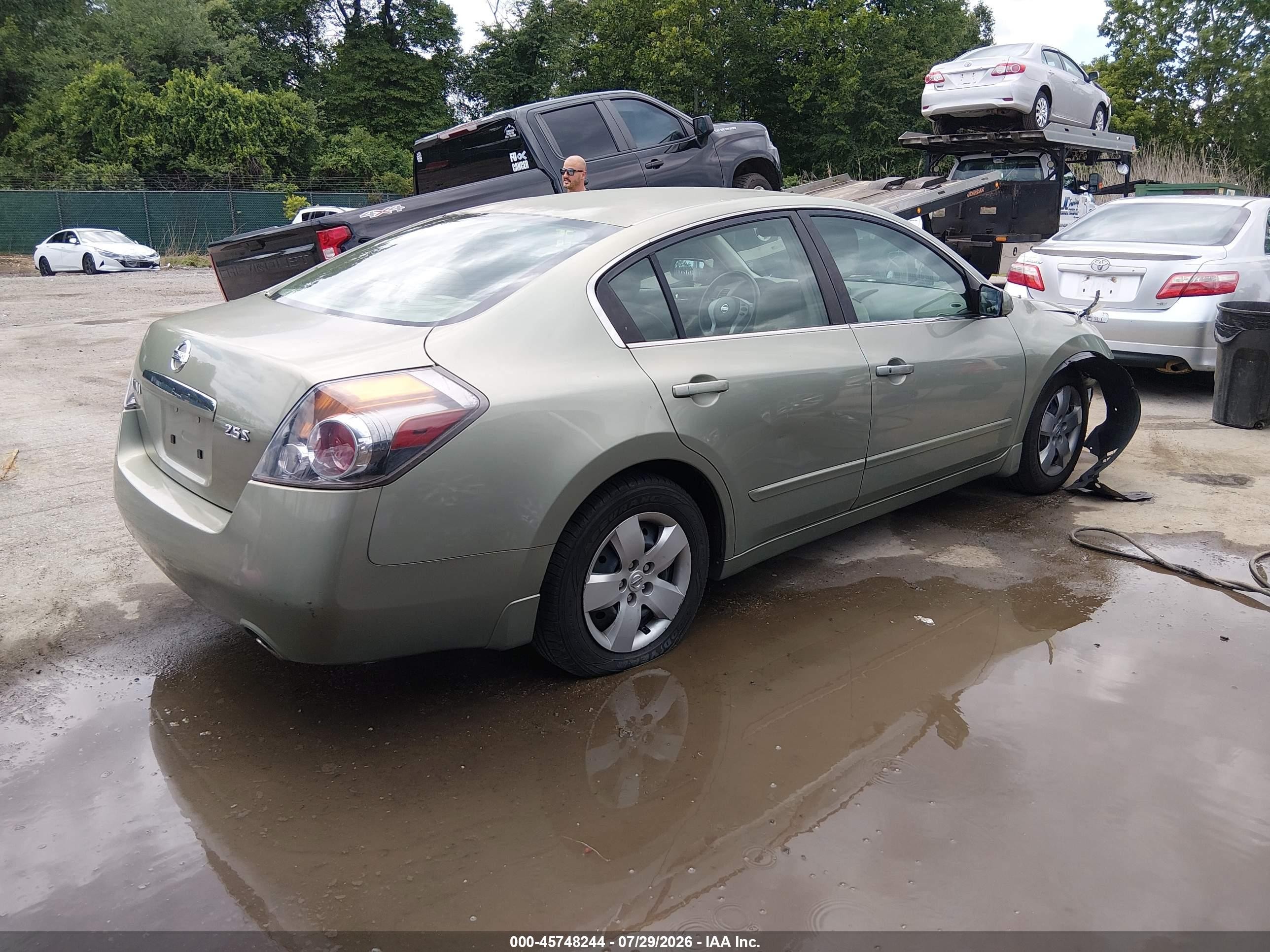 2008 Nissan Altima 2.5 S Зеленый vin: 1N4AL21E78N507936