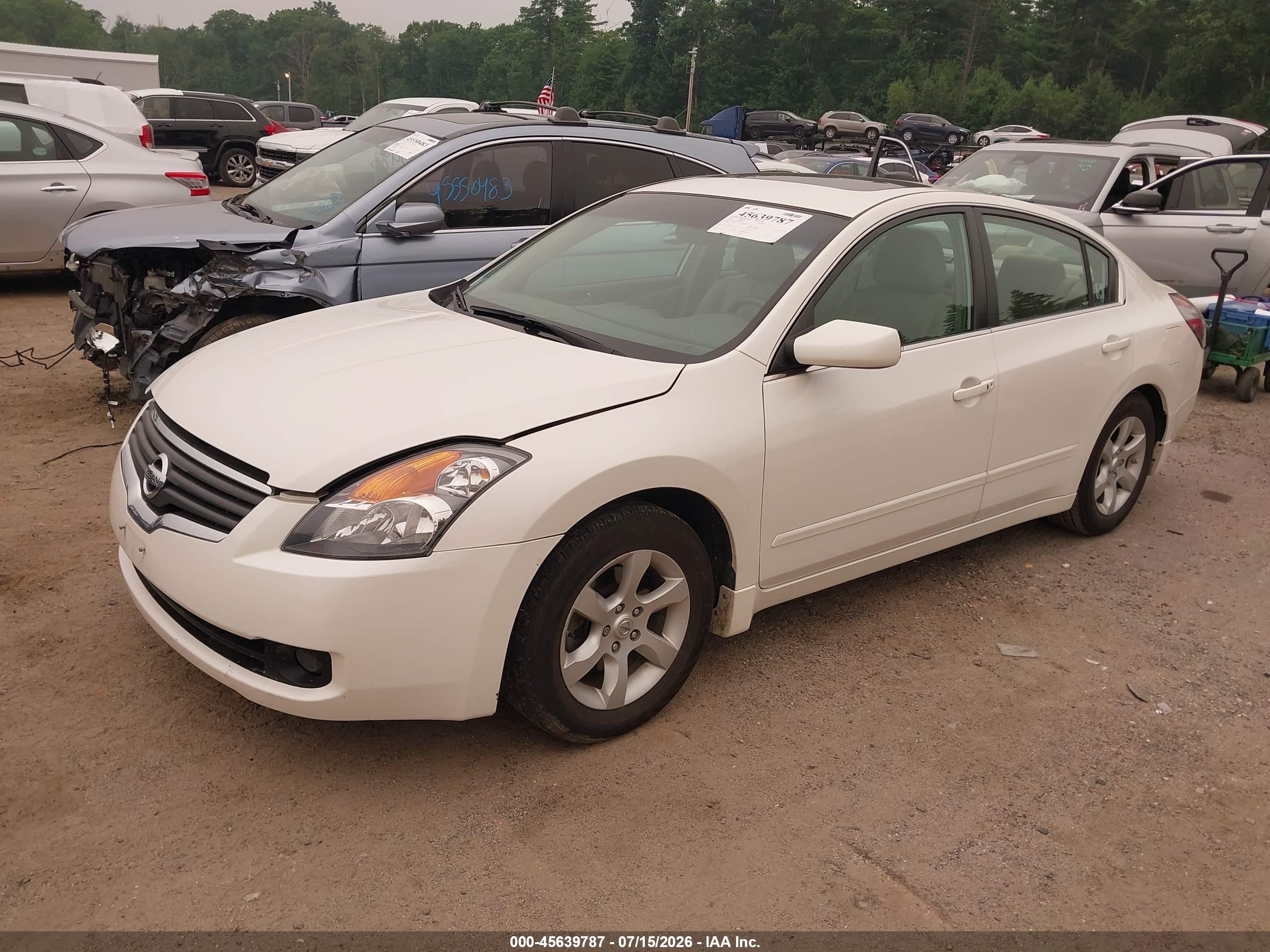 2008 Nissan Altima 2.5 Sl White vin: 1N4AL21E78N512232