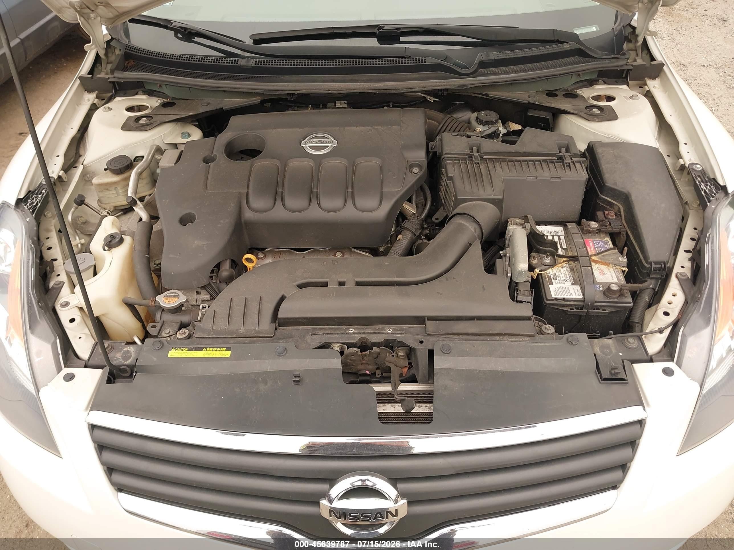 2008 Nissan Altima 2.5 Sl White vin: 1N4AL21E78N512232