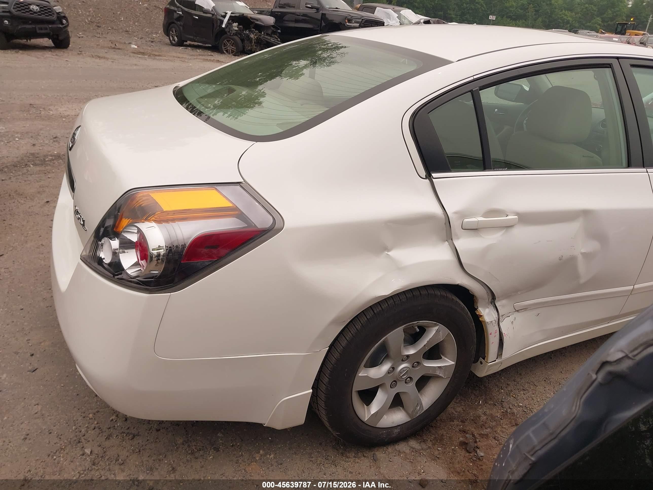 2008 Nissan Altima 2.5 Sl White vin: 1N4AL21E78N512232