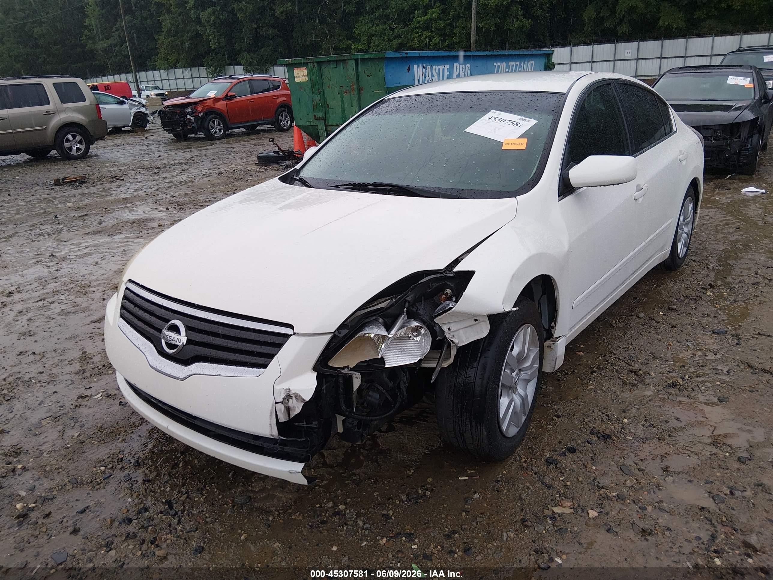 2009 Nissan Altima 2.5 S White vin: 1N4AL21E79N532627