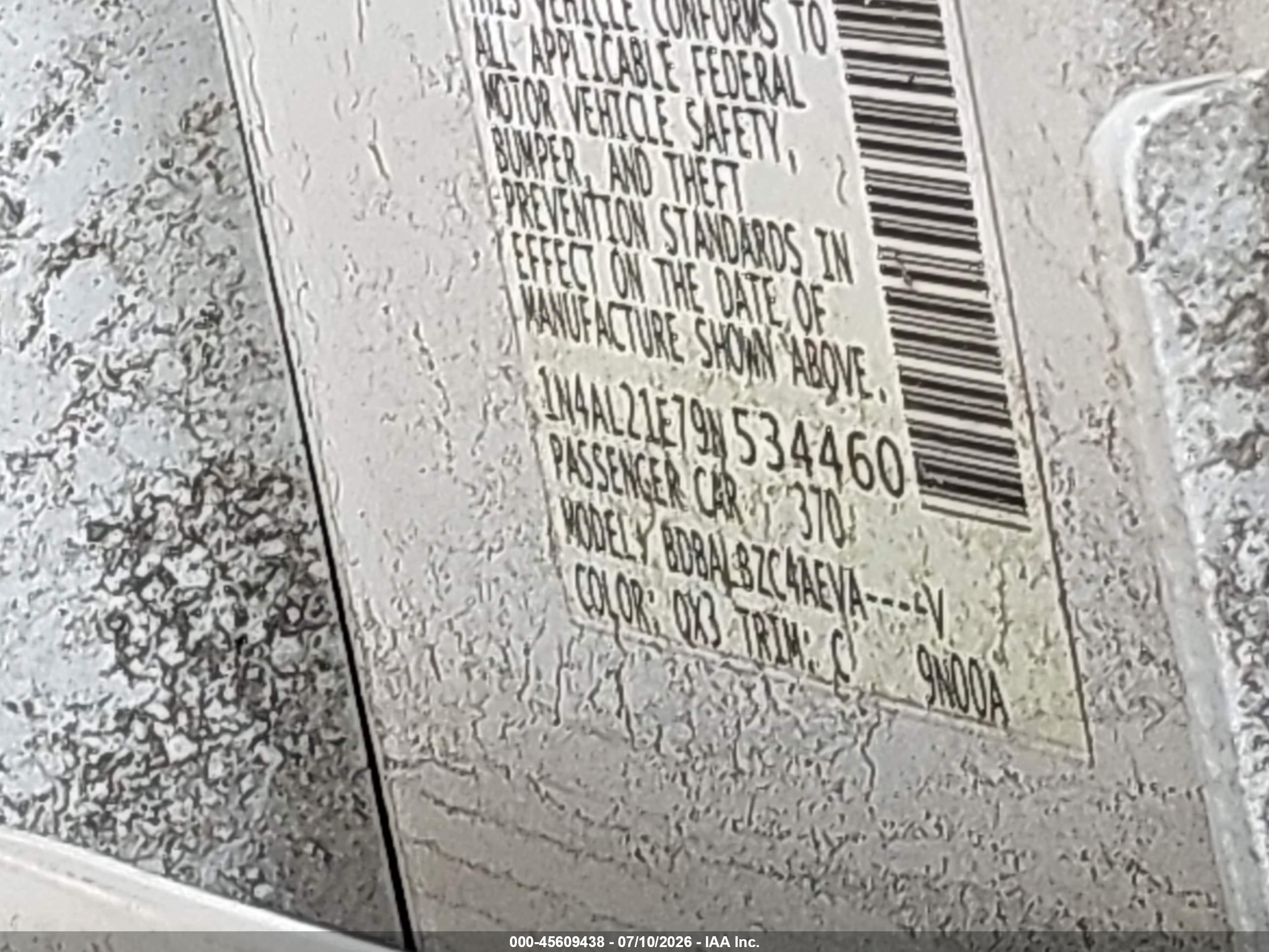 2009 Nissan Altima 2.5 S White vin: 1N4AL21E79N534460