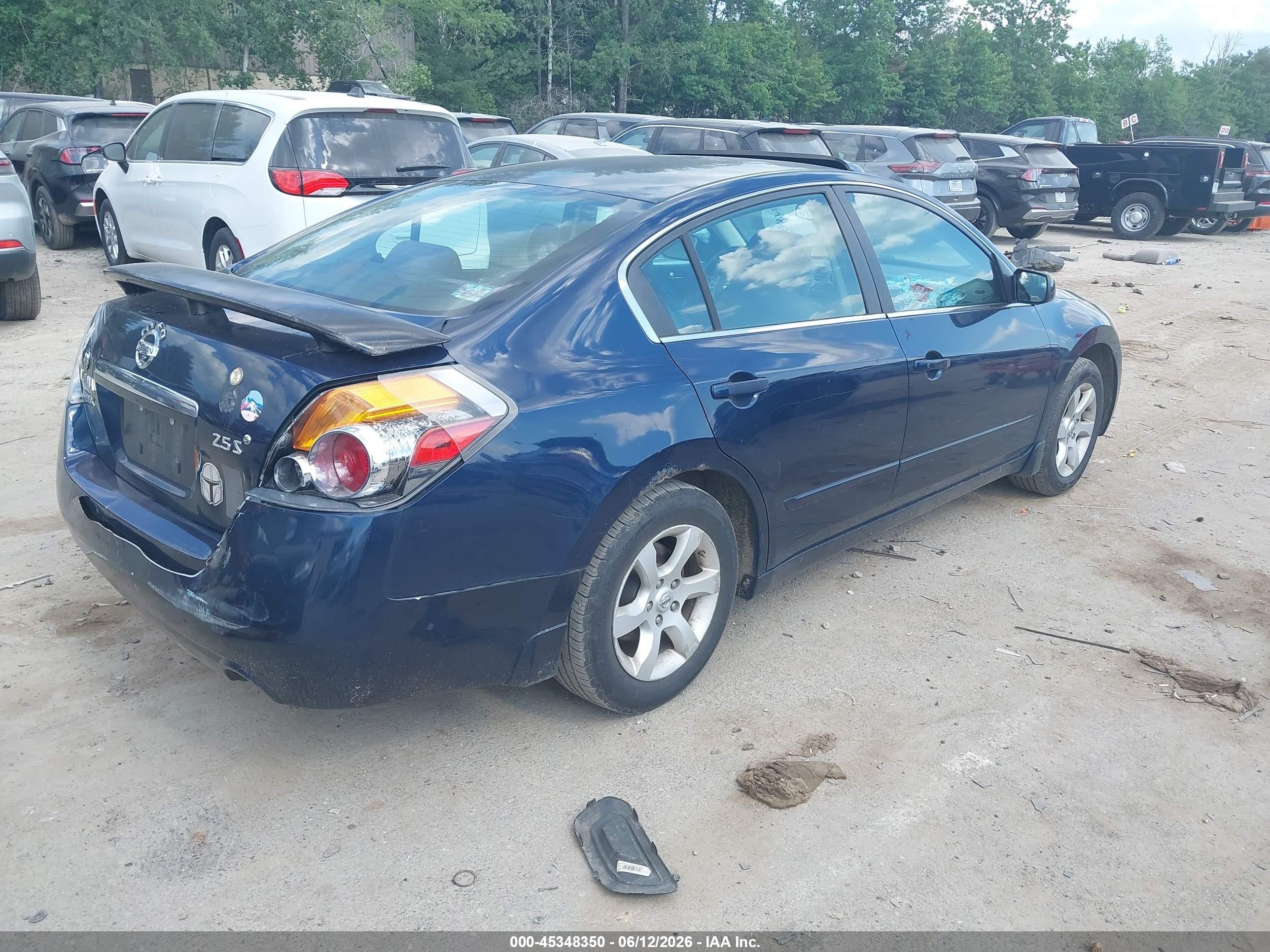 2007 Nissan Altima 2.5 S Blue vin: 1N4AL21E87C220082