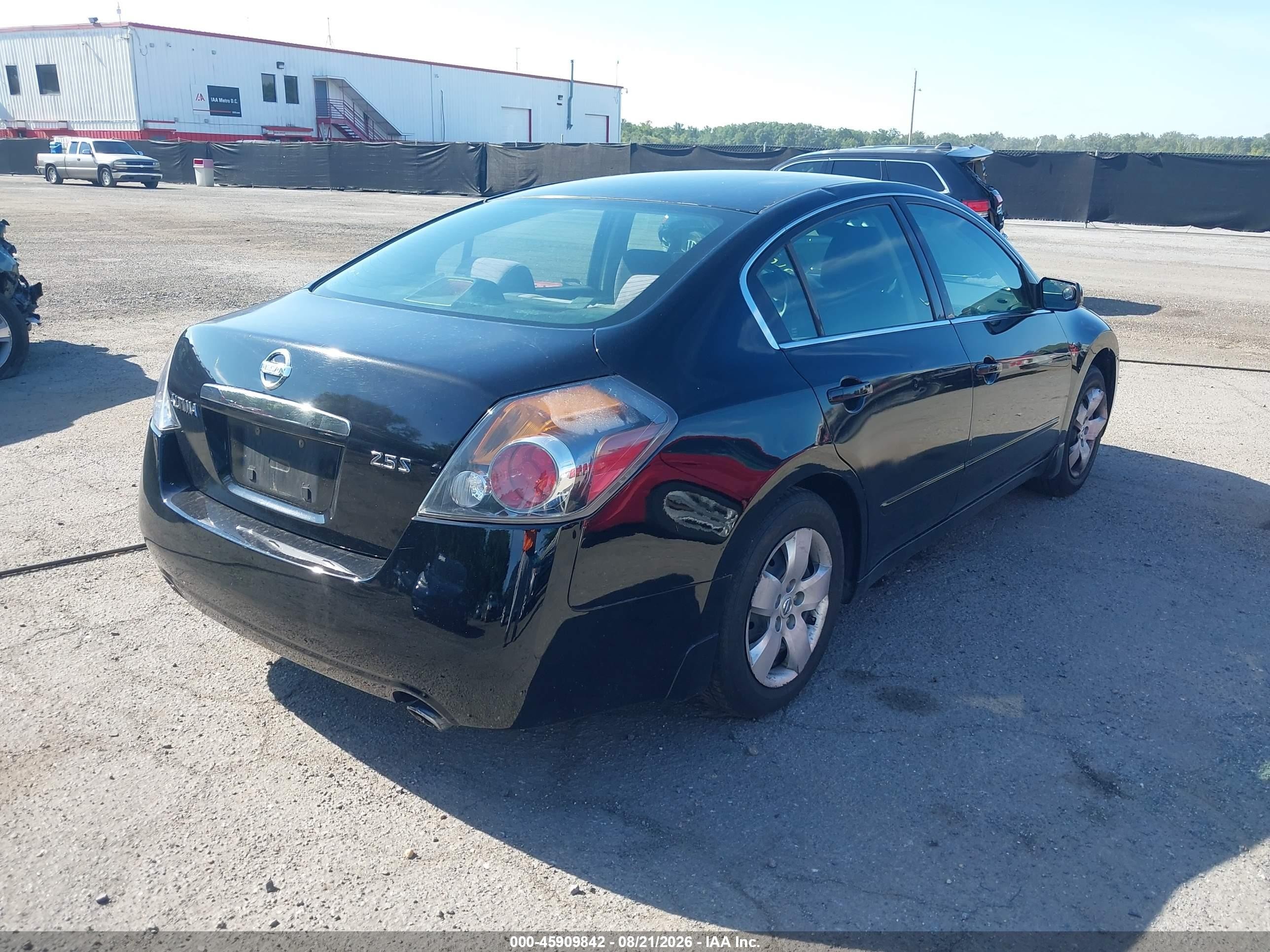 2008 Nissan Altima 2.5 S Black vin: 1N4AL21E88C112210