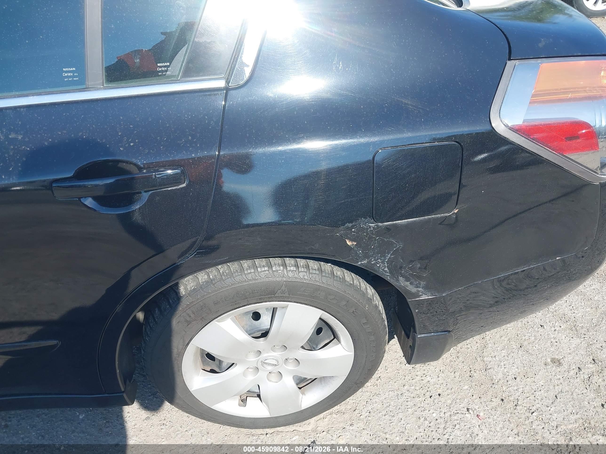 2008 Nissan Altima 2.5 S Black vin: 1N4AL21E88C112210