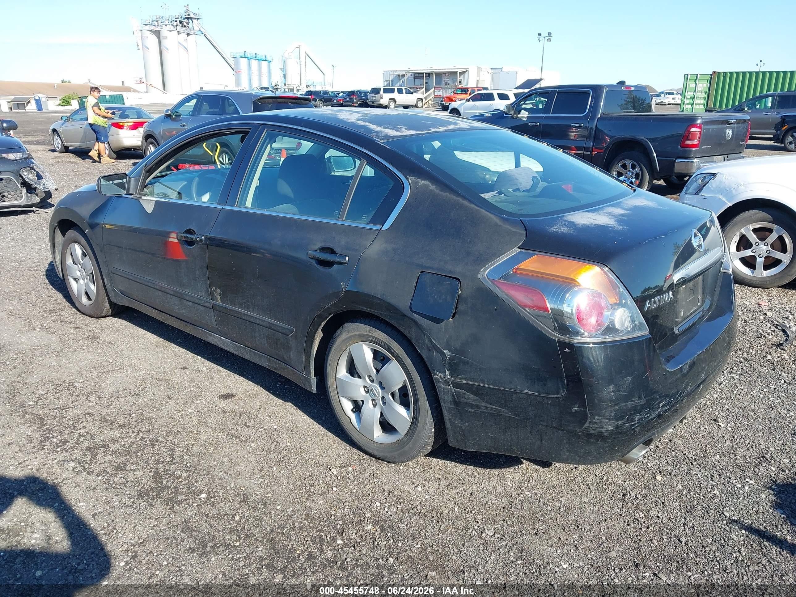 2008 Nissan Altima 2.5 S Black vin: 1N4AL21E88C234310