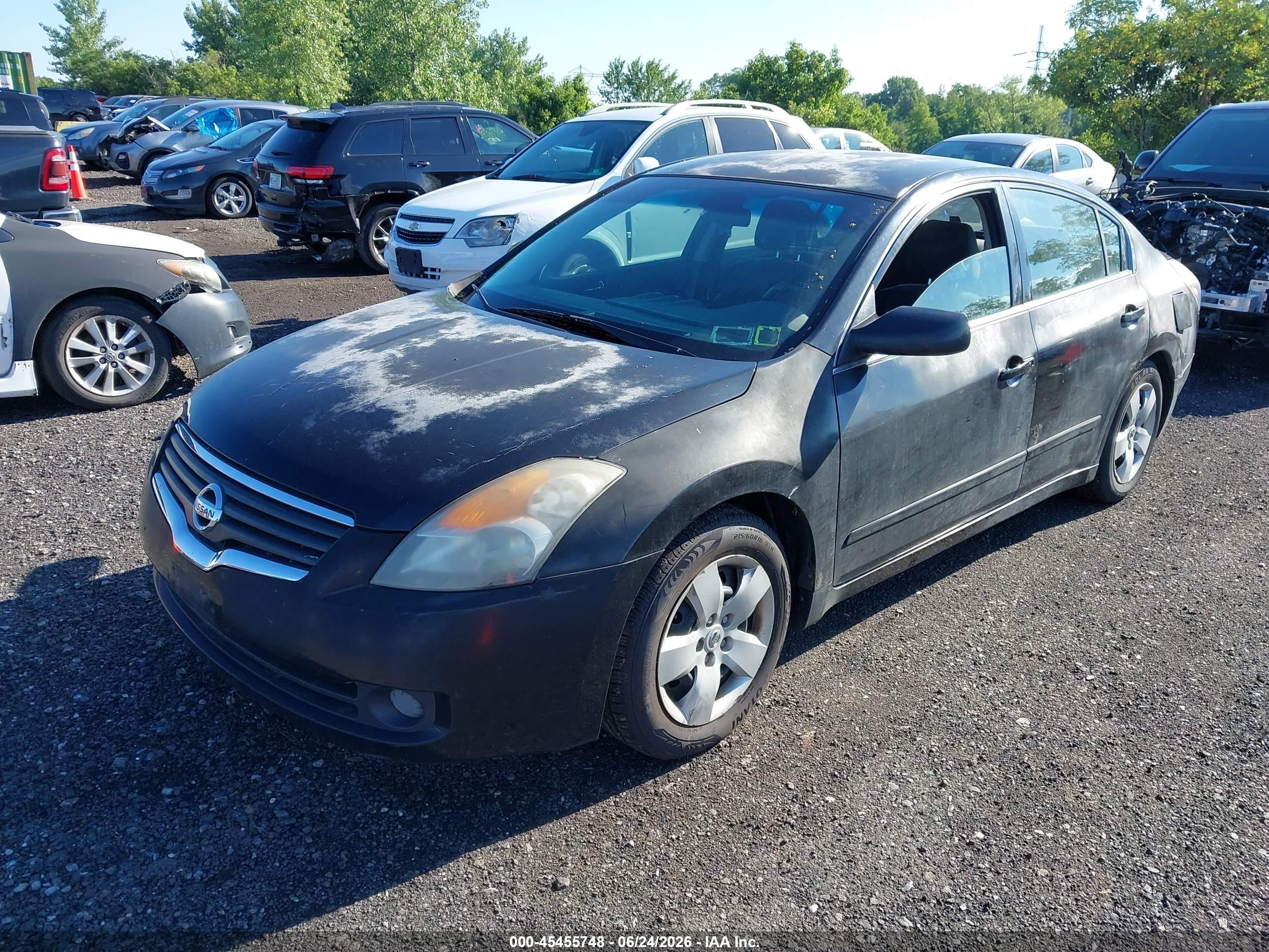 2008 Nissan Altima 2.5 S Black vin: 1N4AL21E88C234310