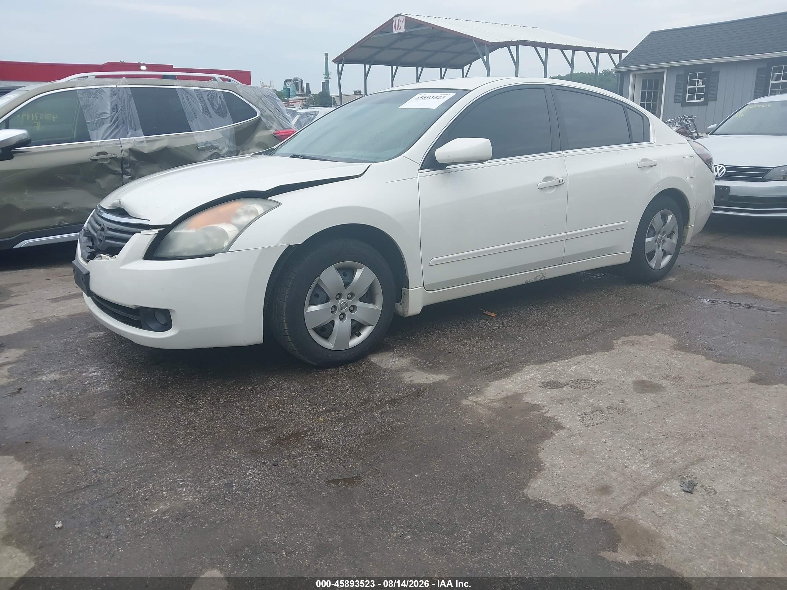 2008 Nissan Altima 2.5 S White vin: 1N4AL21E88C274645