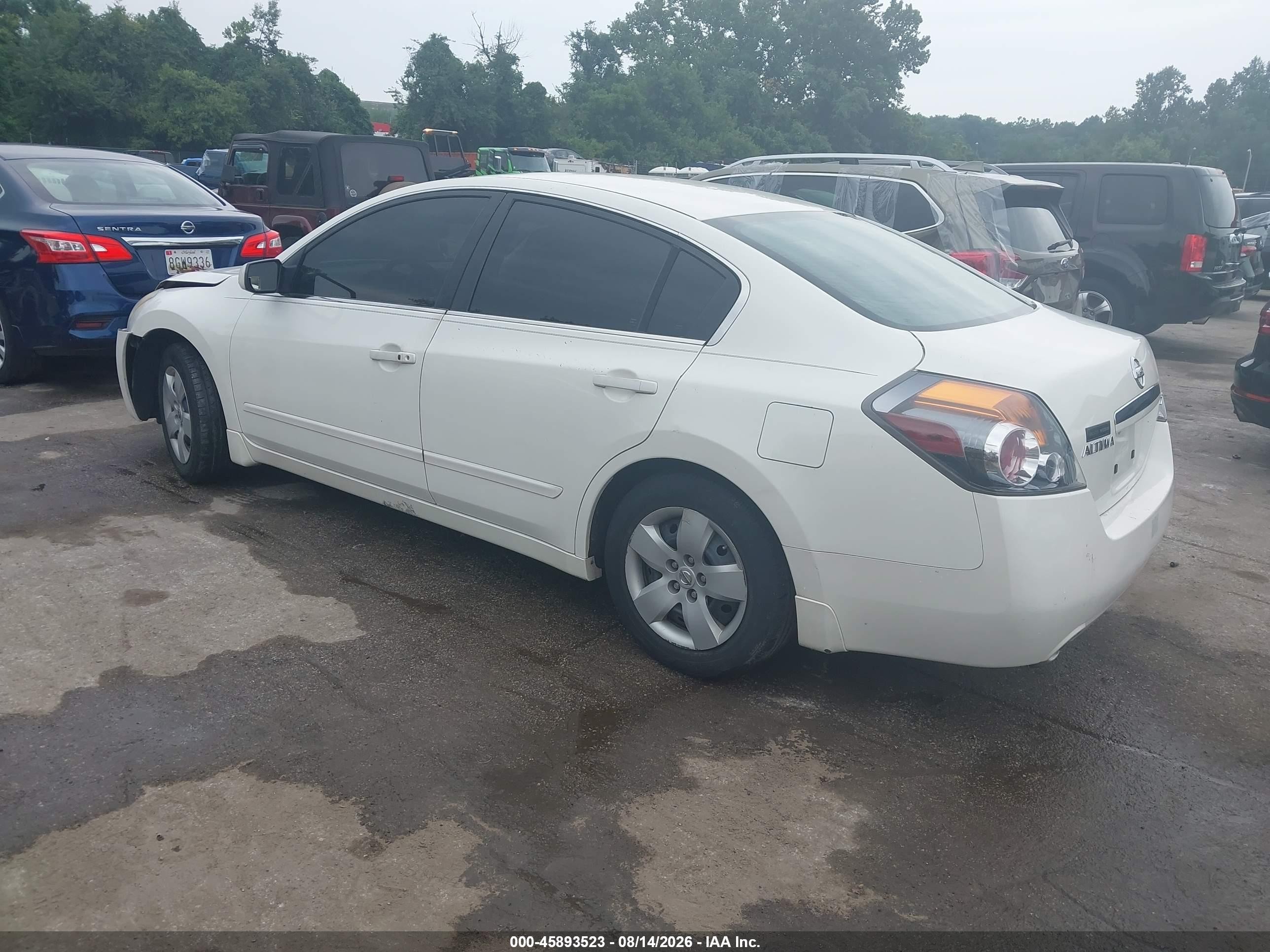 2008 Nissan Altima 2.5 S White vin: 1N4AL21E88C274645
