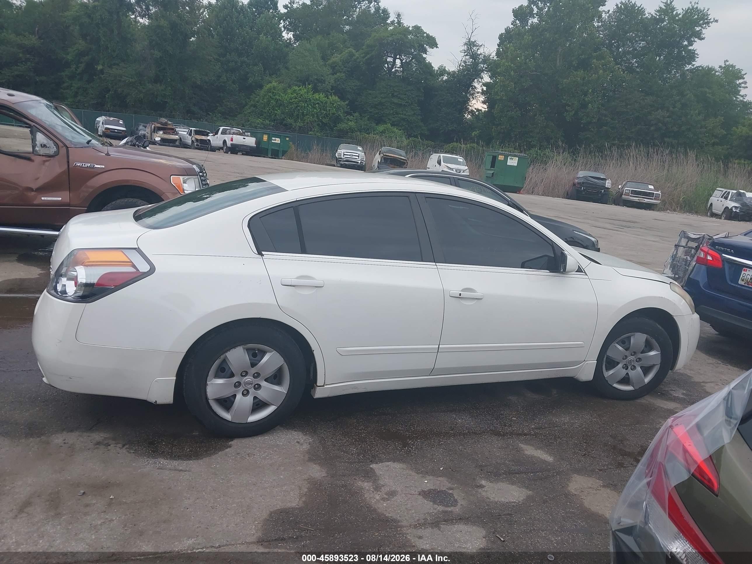 2008 Nissan Altima 2.5 S White vin: 1N4AL21E88C274645