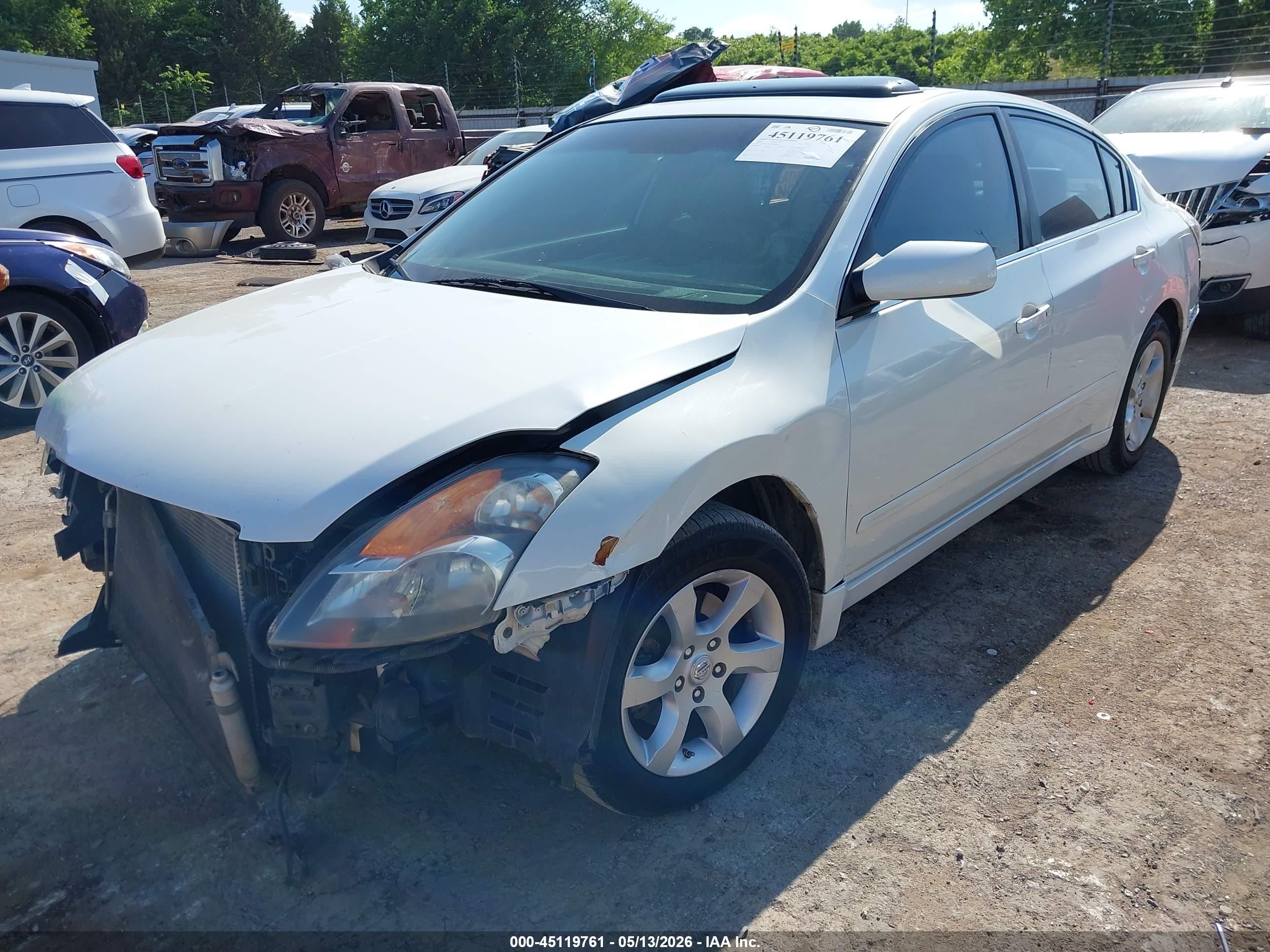 2008 Nissan Altima 2.5 S White vin: 1N4AL21E88N486014