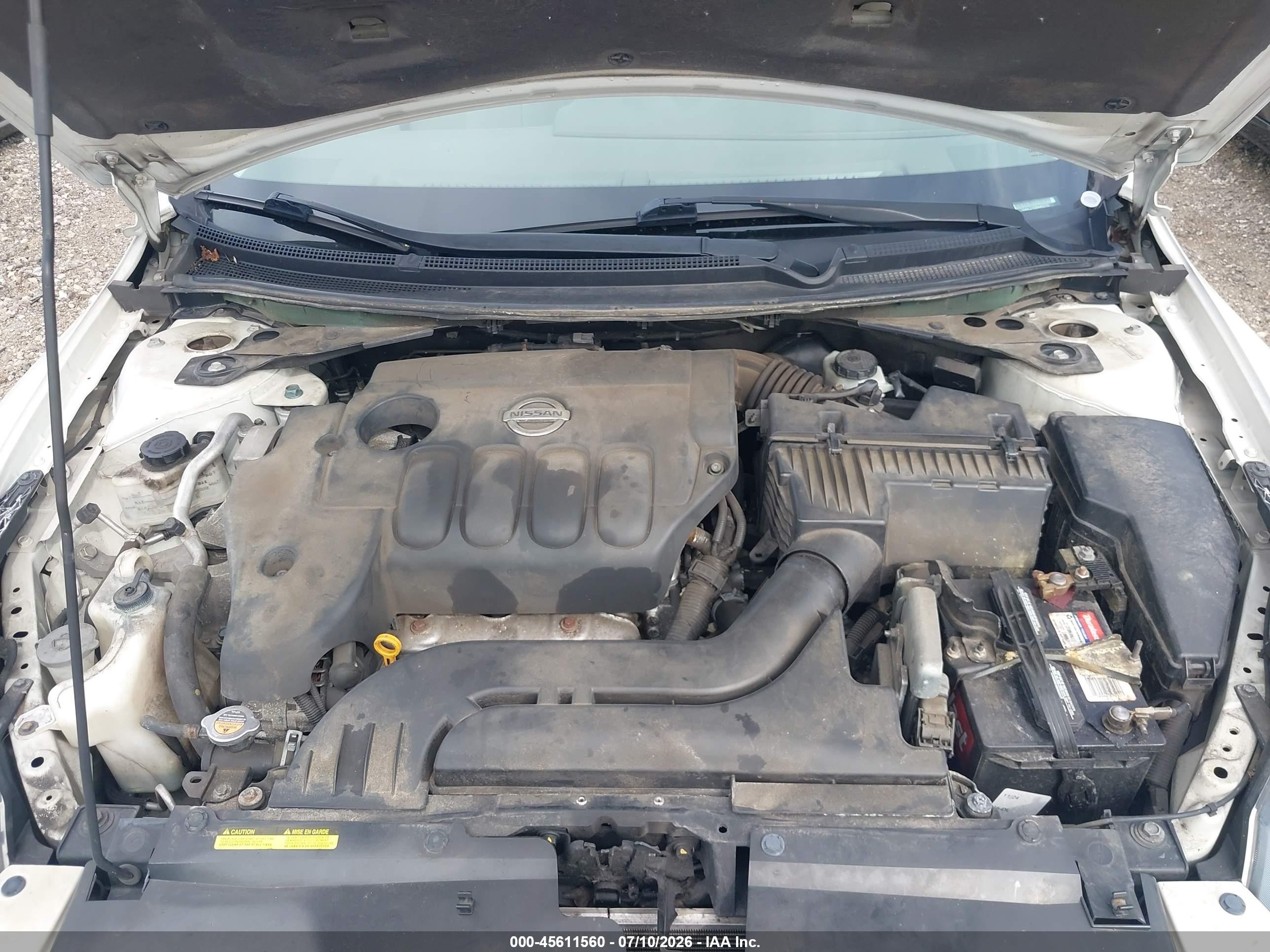 2009 Nissan Altima 2.5 S White vin: 1N4AL21E89N453130