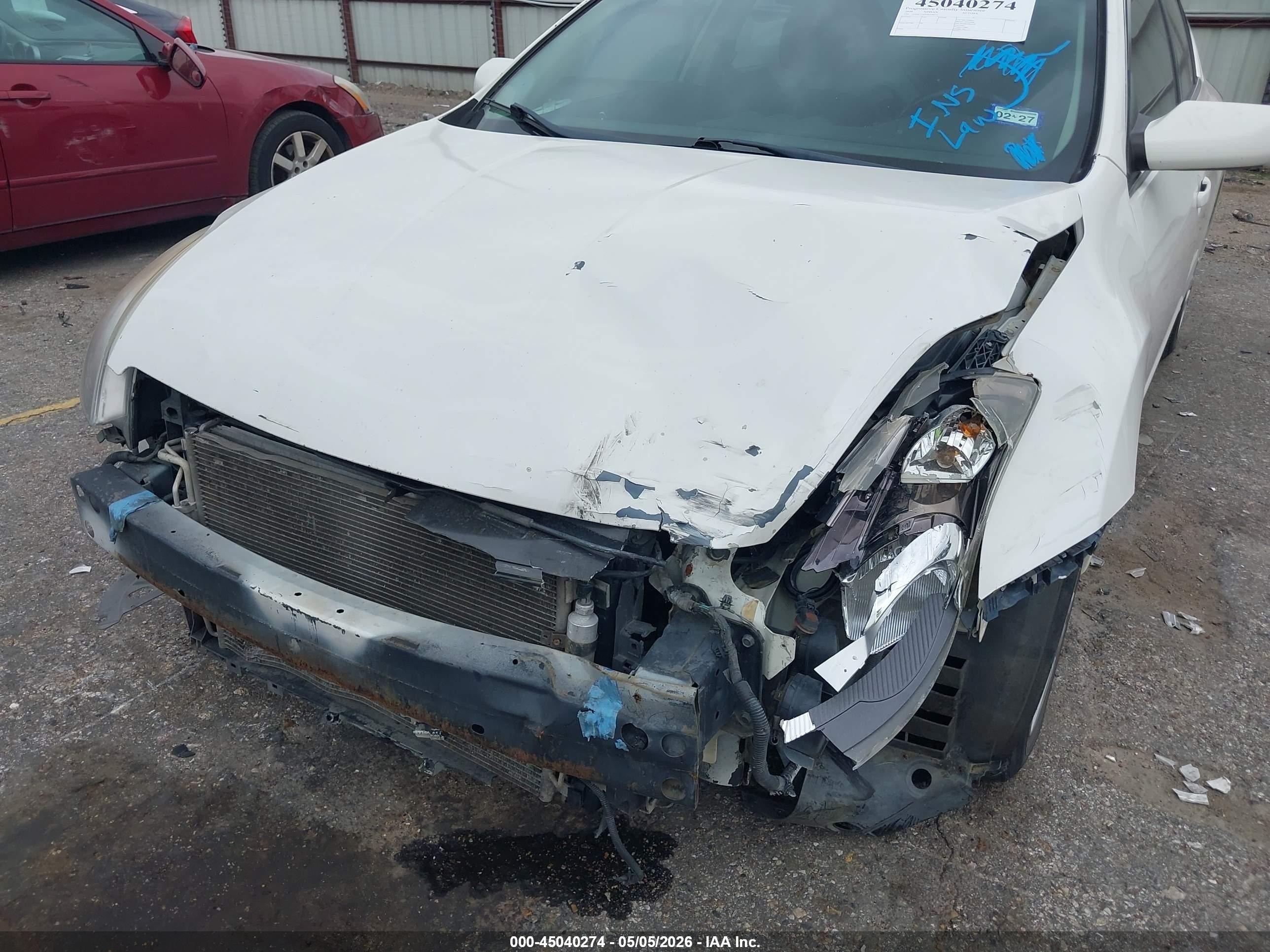 2009 Nissan Altima 2.5 S Белый vin: 1N4AL21E89N524522