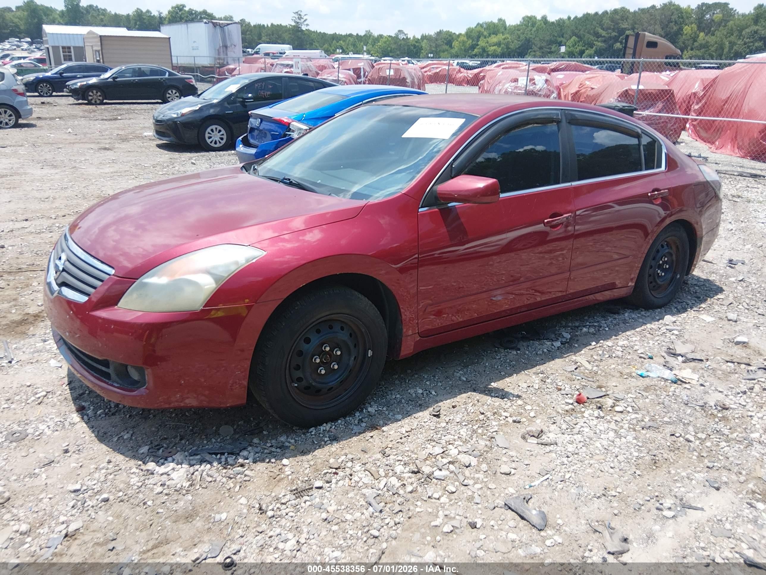 2007 Nissan Altima 2.5 S Red vin: 1N4AL21E97N438410