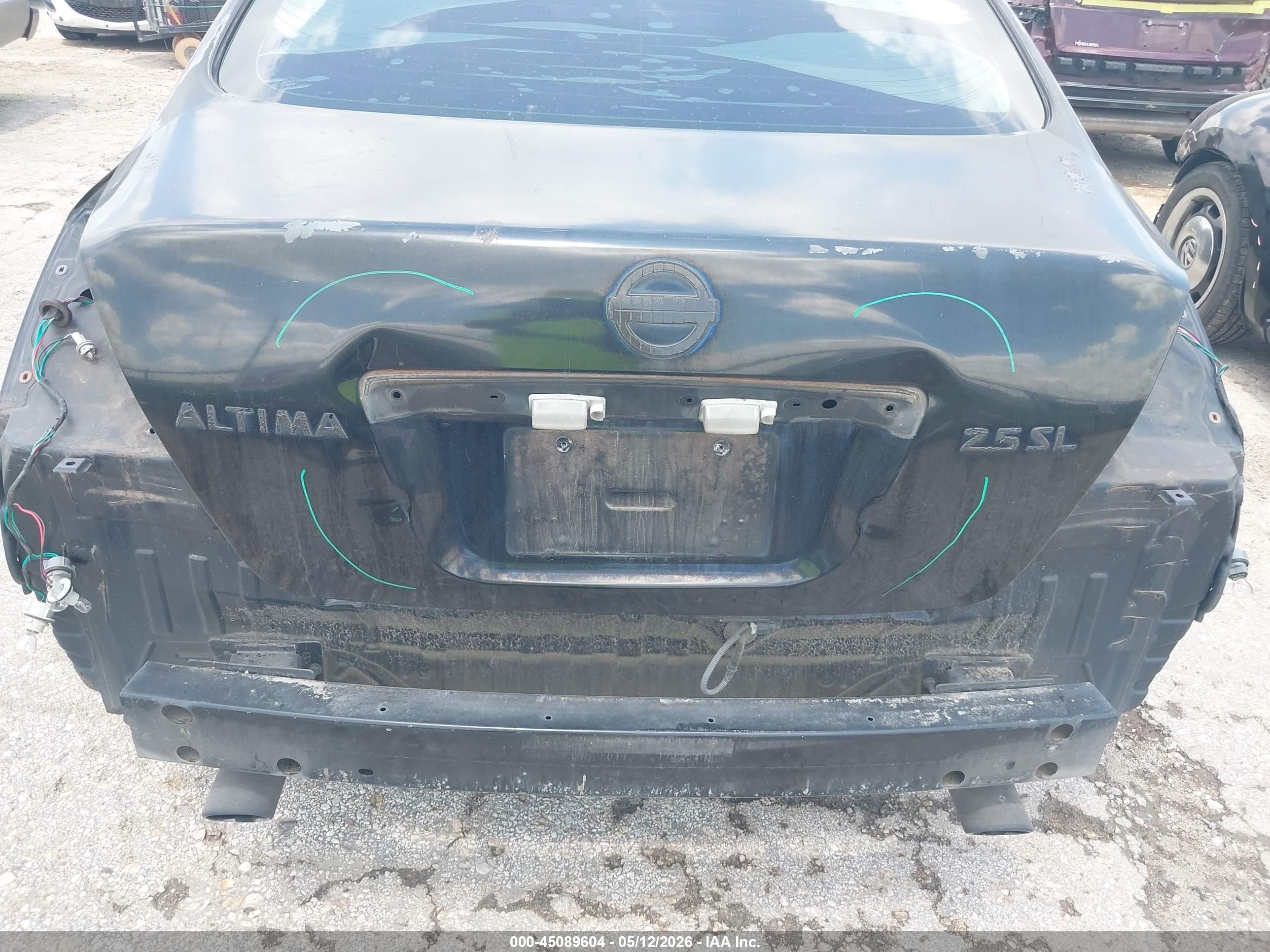 2008 Nissan Altima 2.5 S Black vin: 1N4AL21E98C269874