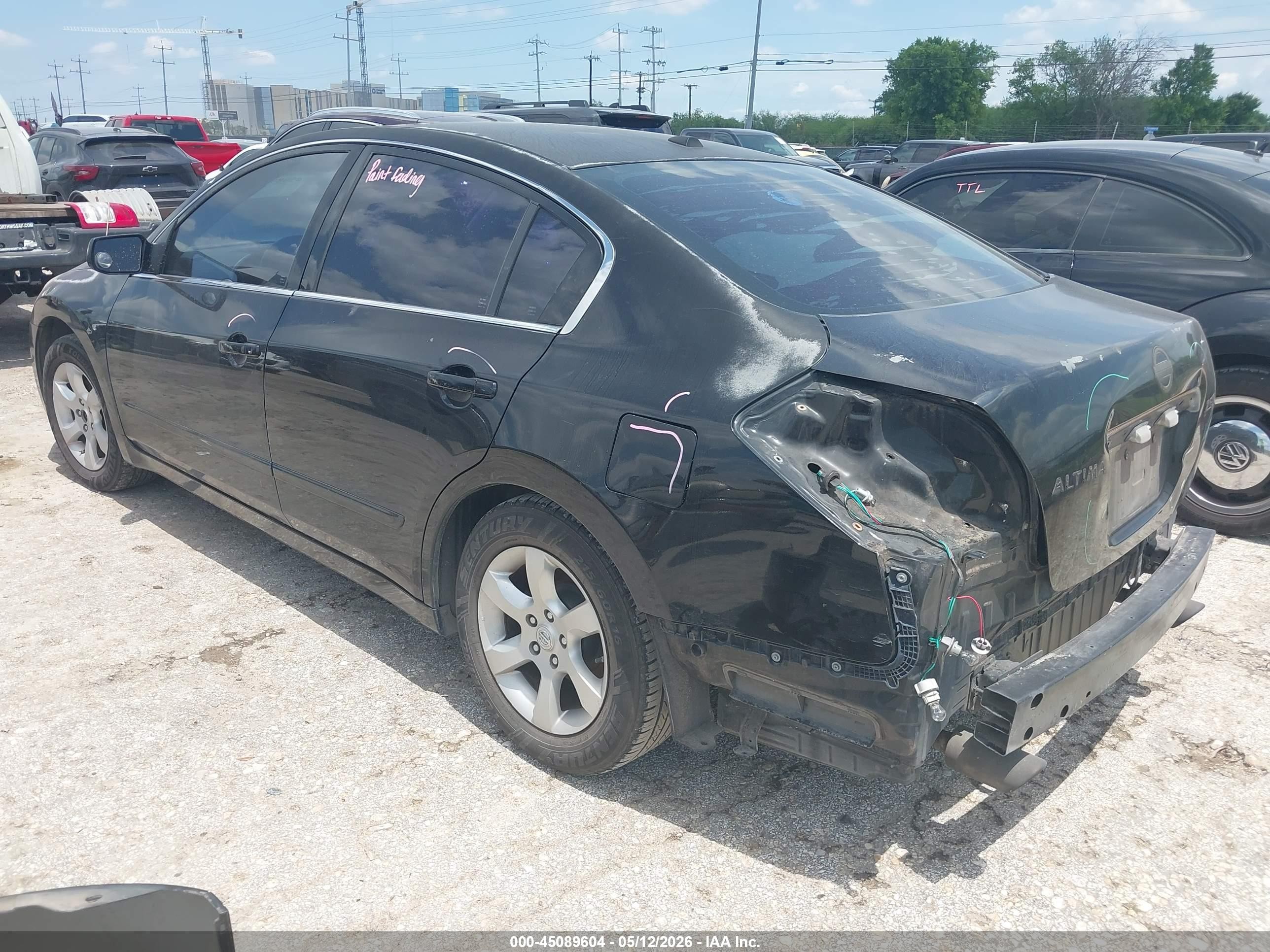 2008 Nissan Altima 2.5 S Black vin: 1N4AL21E98C269874