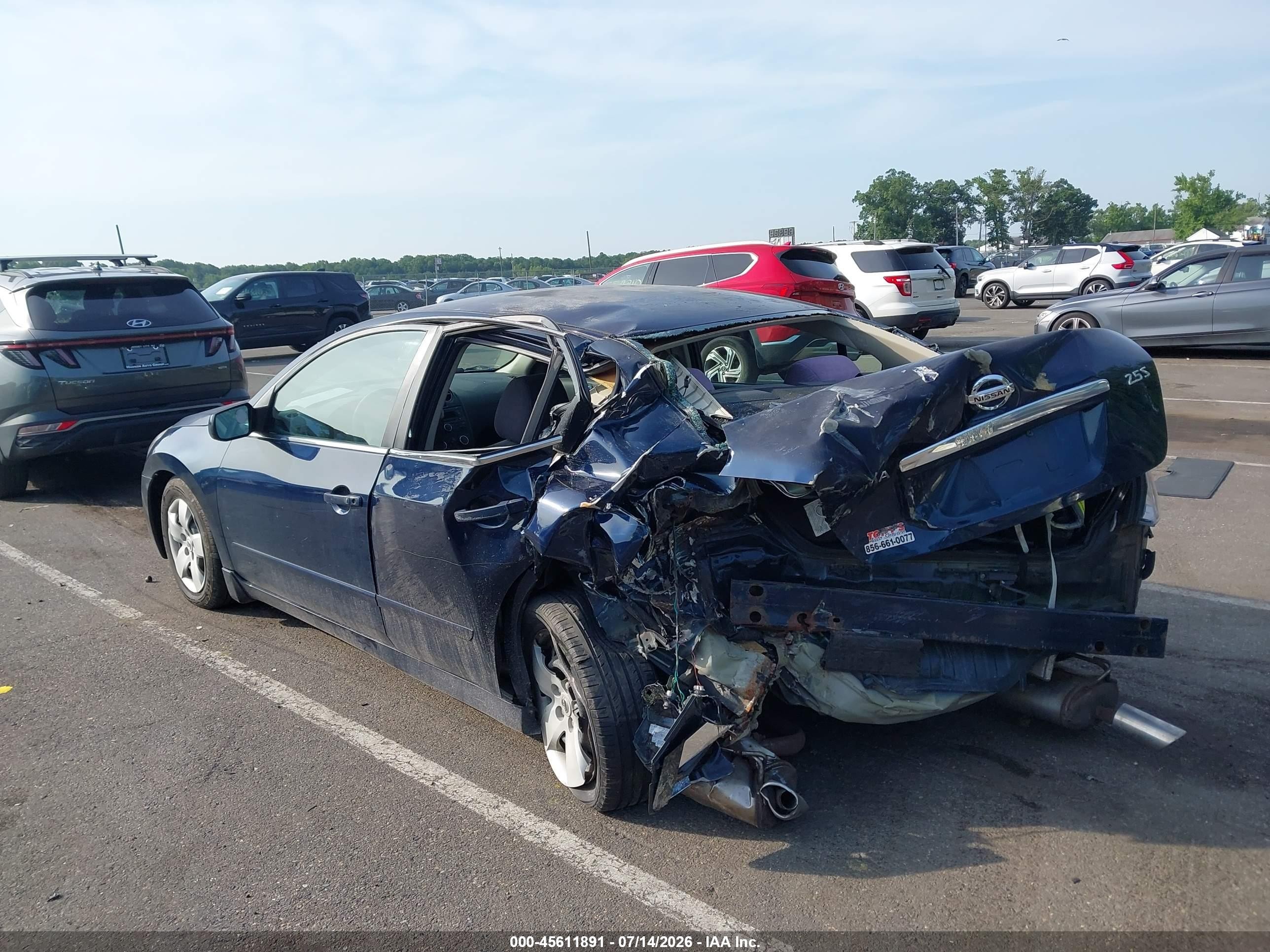 2008 Nissan Altima 2.5 S Dark Blue vin: 1N4AL21E98N407109