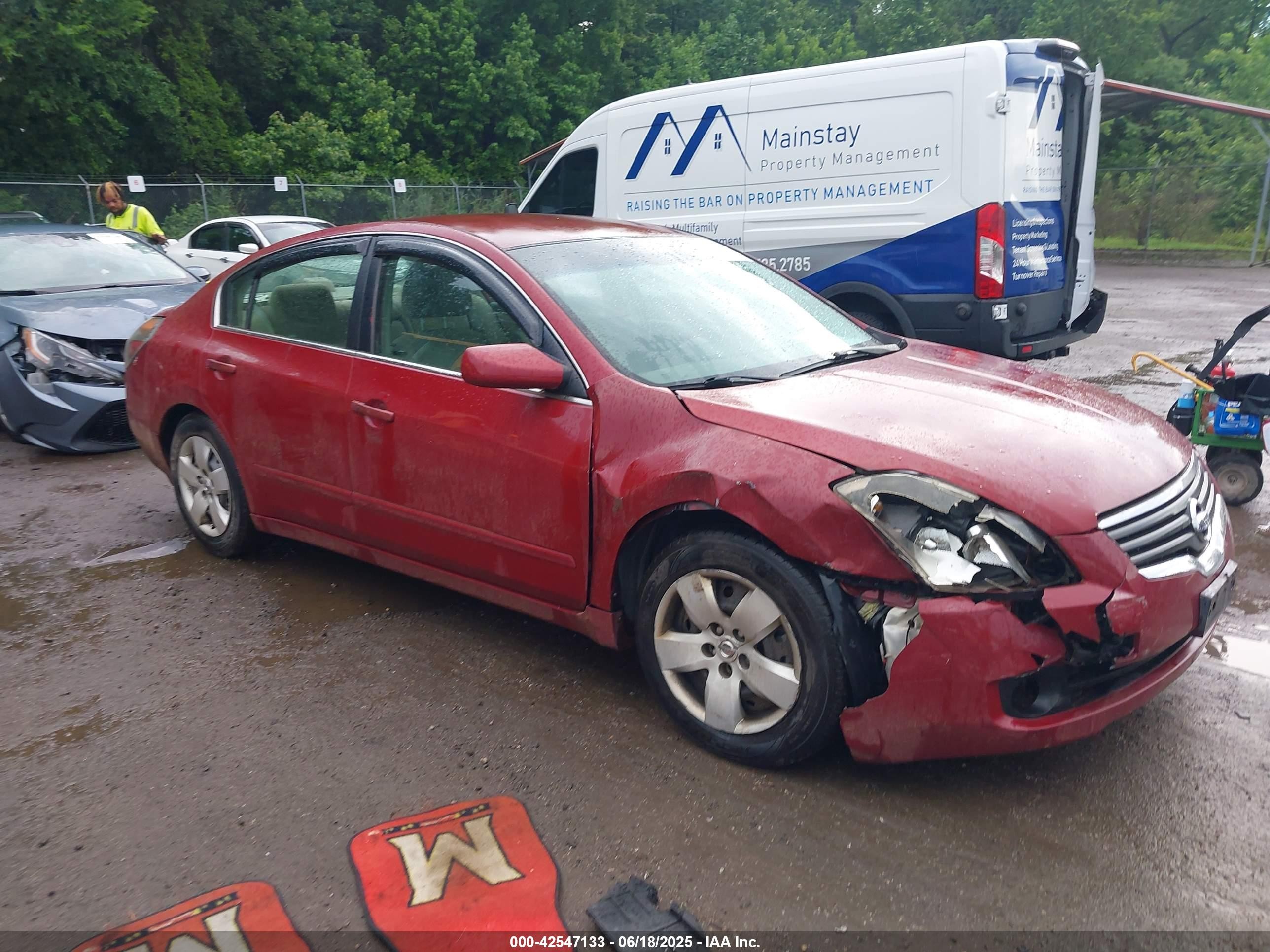 2008 Nissan Altima 2.5 S Красный vin: 1N4AL21E98N425142