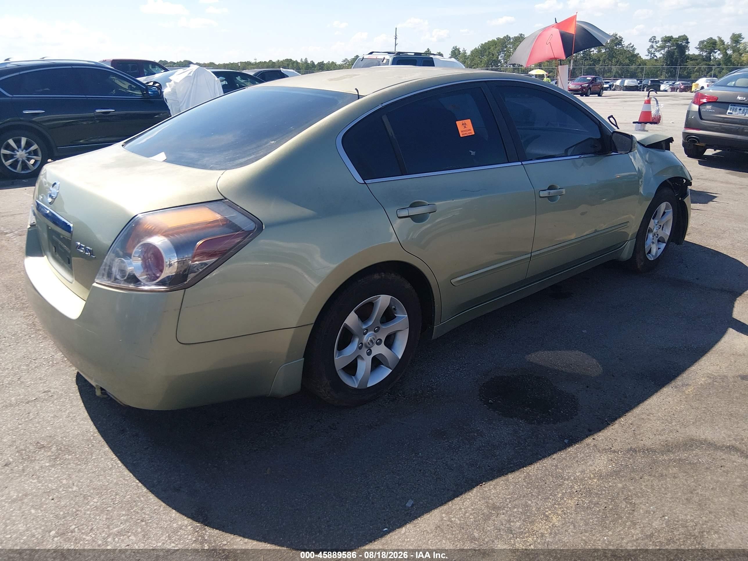 2008 Nissan Altima 2.5 Sl Green vin: 1N4AL21E98N446895