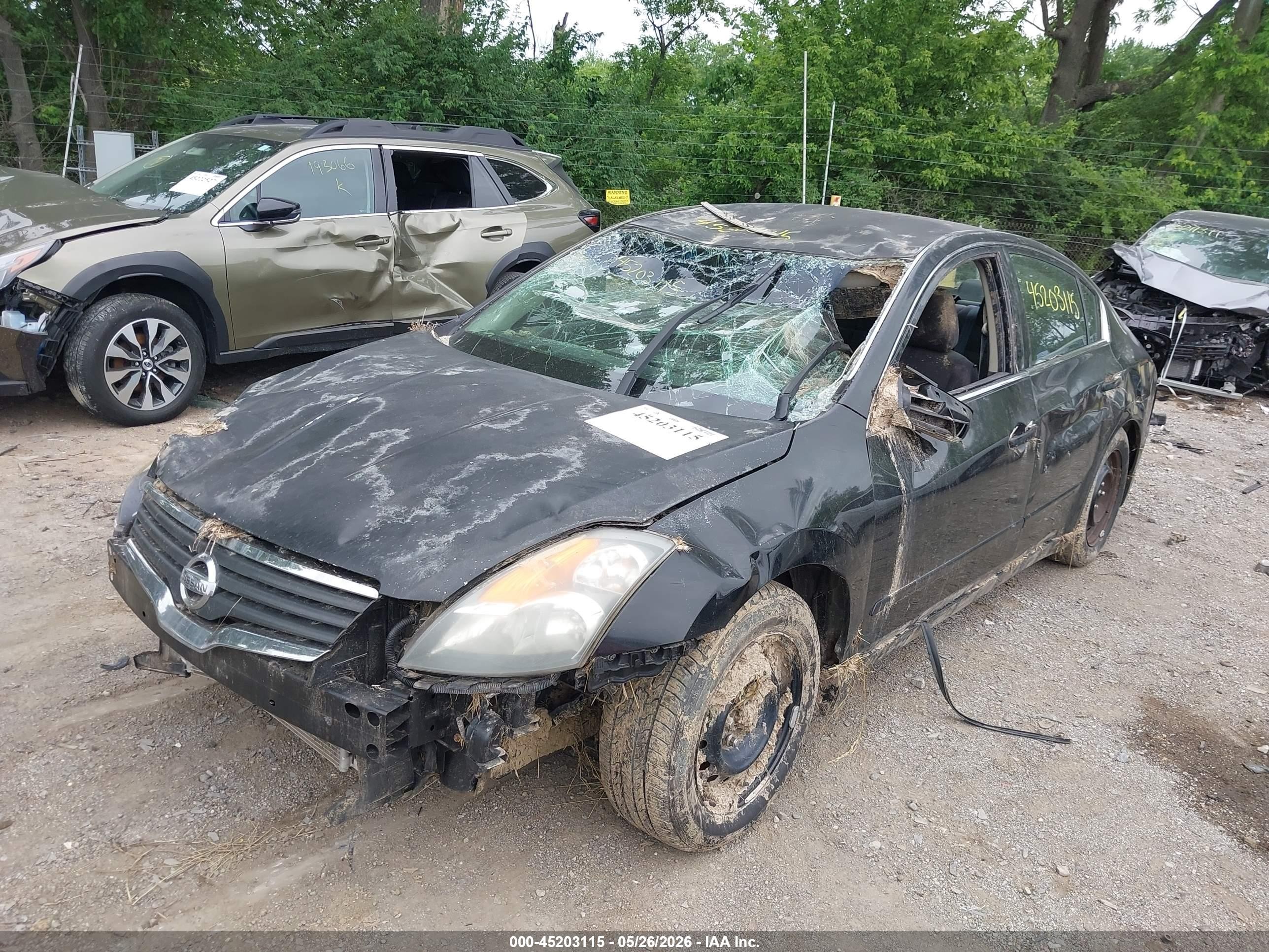 2008 Nissan Altima 2.5 S Black vin: 1N4AL21E98N551453