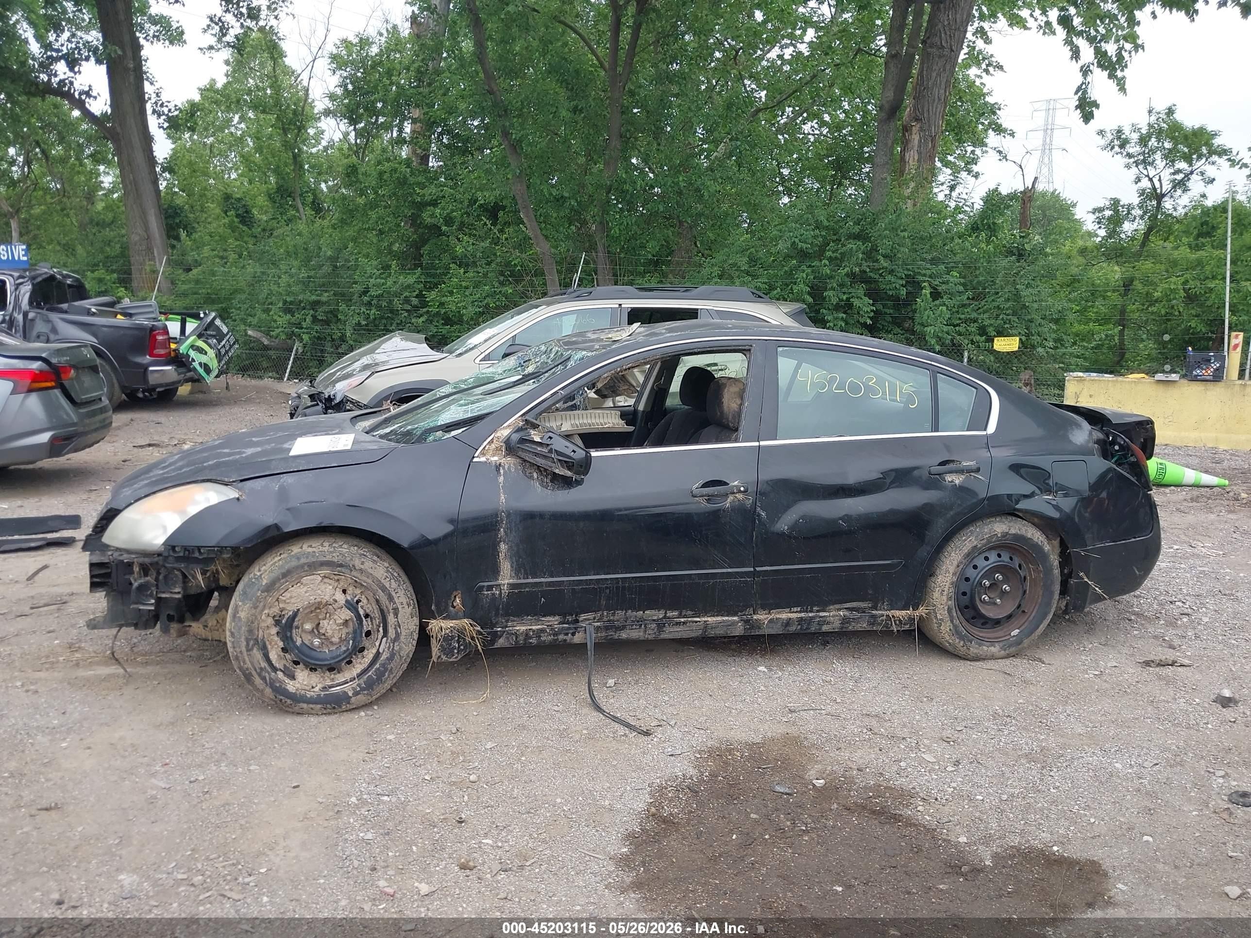 2008 Nissan Altima 2.5 S Black vin: 1N4AL21E98N551453