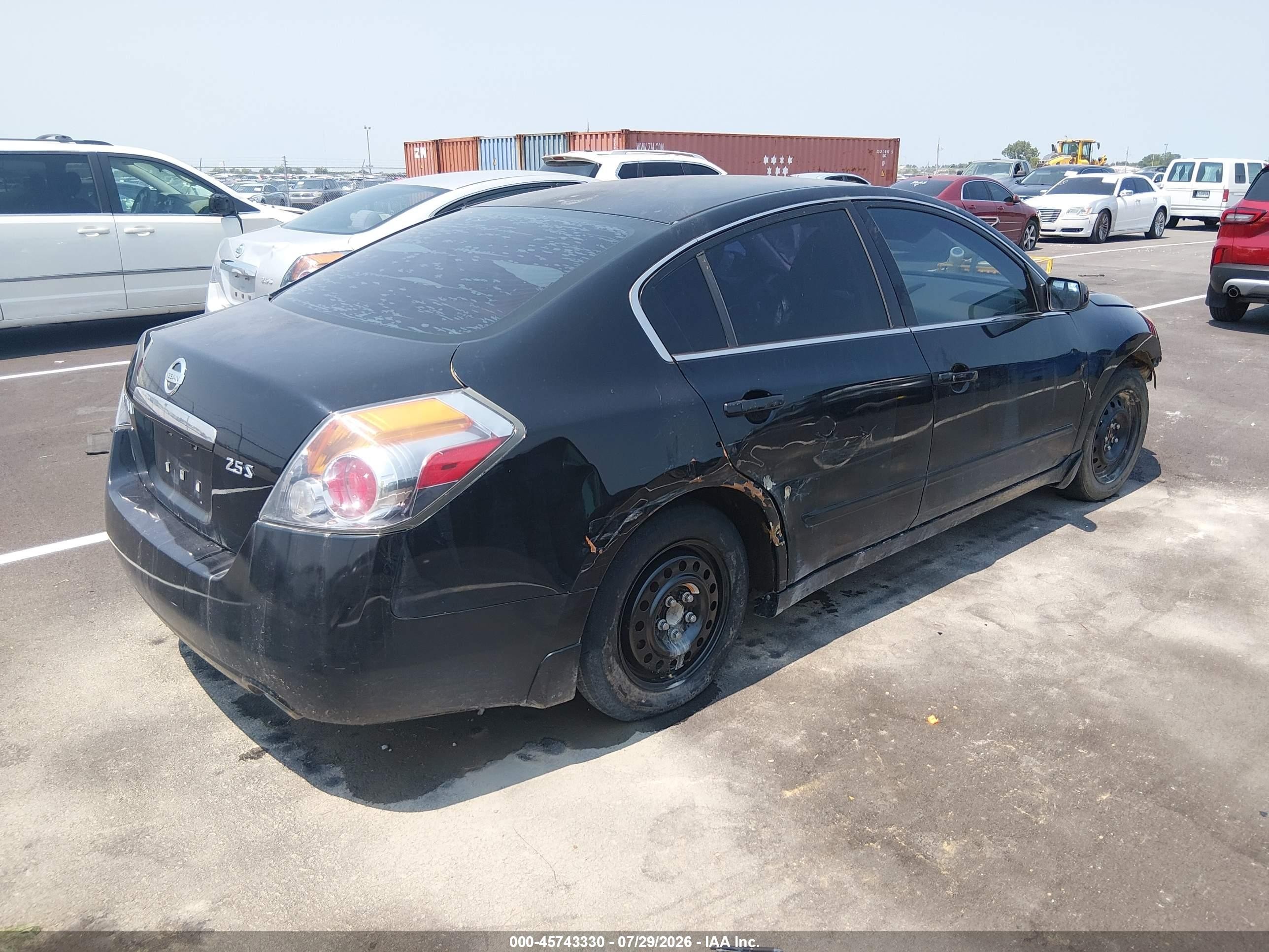 2009 Nissan Altima 2.5 S Black vin: 1N4AL21E99N460569