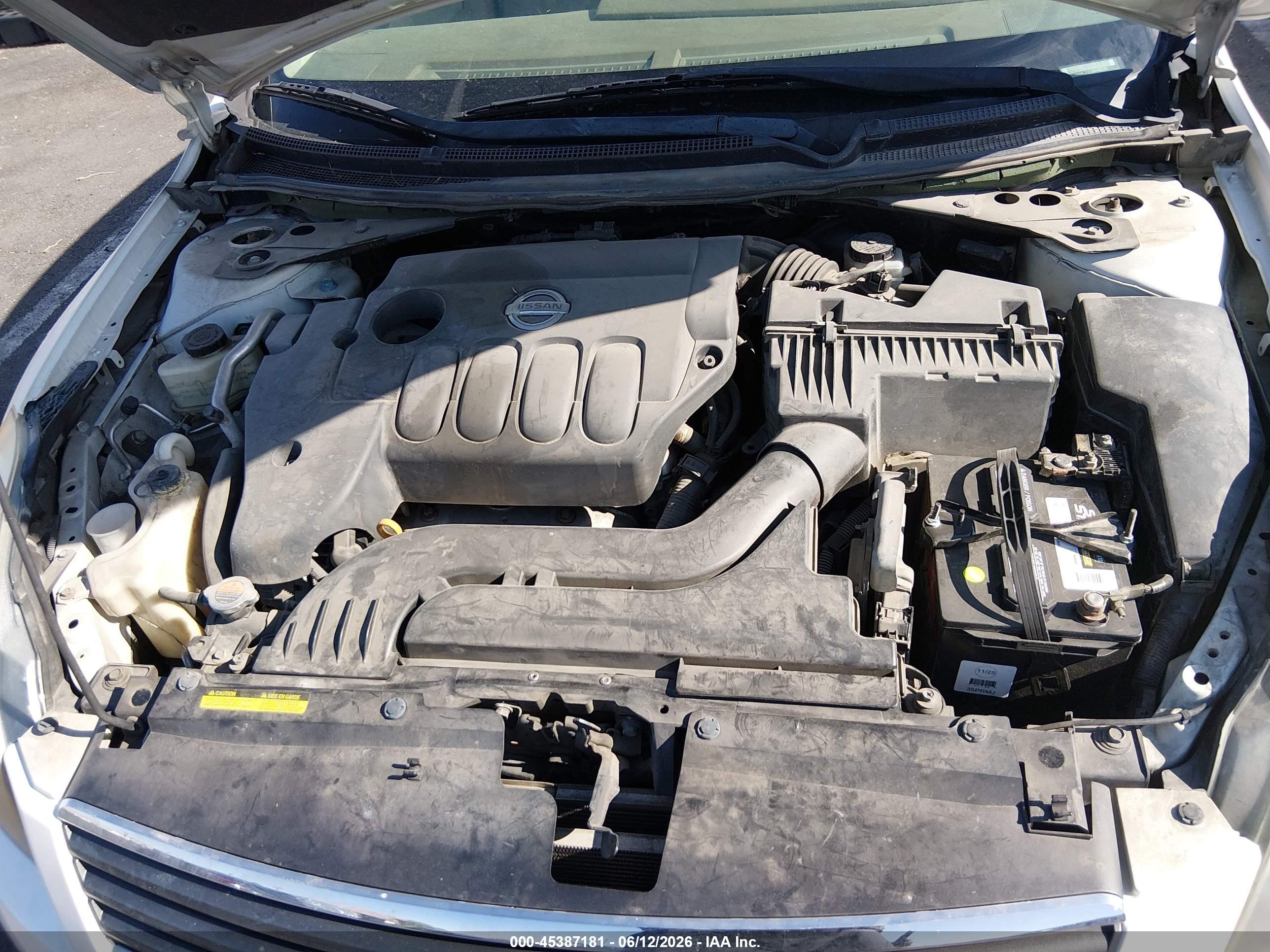 2009 Nissan Altima 2.5 S White vin: 1N4AL21E99N480370