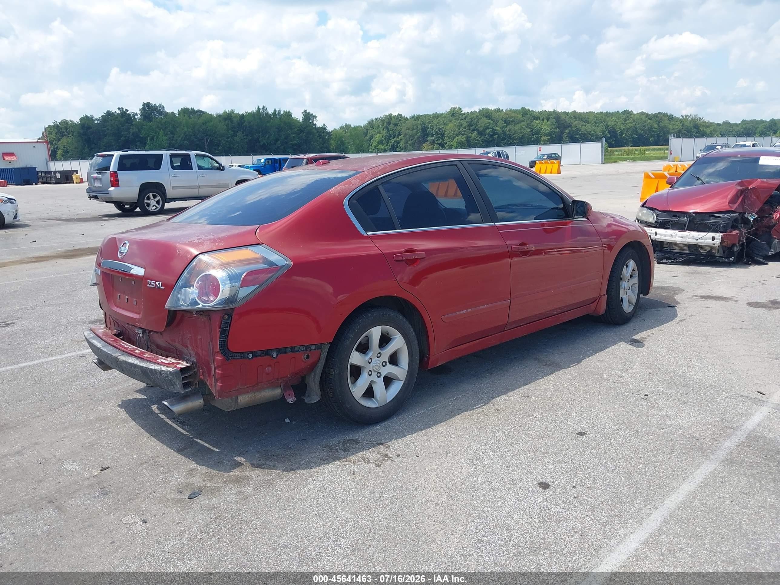 2009 Nissan Altima 2.5 S Red vin: 1N4AL21E99N498559