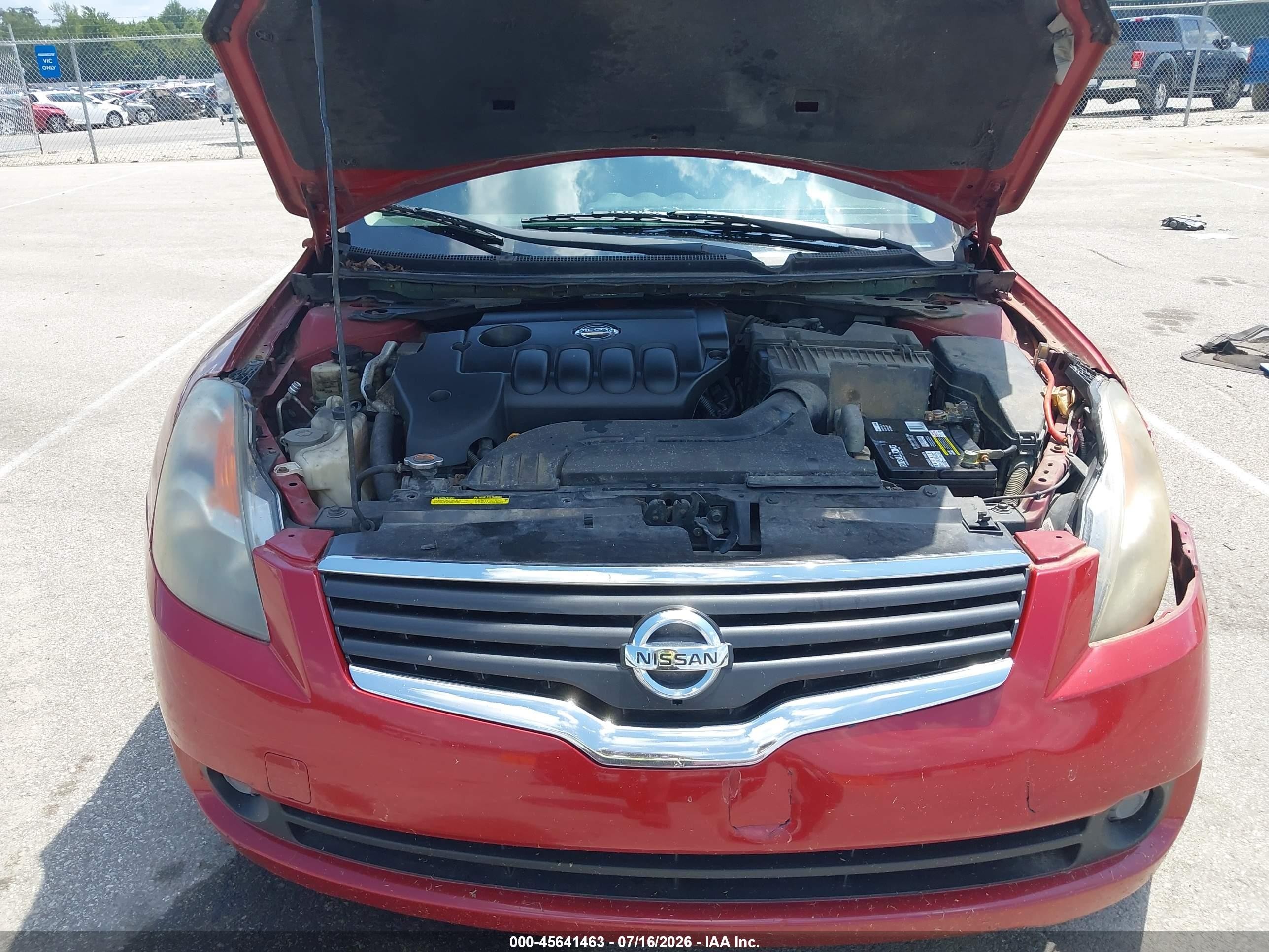 2009 Nissan Altima 2.5 S Red vin: 1N4AL21E99N498559