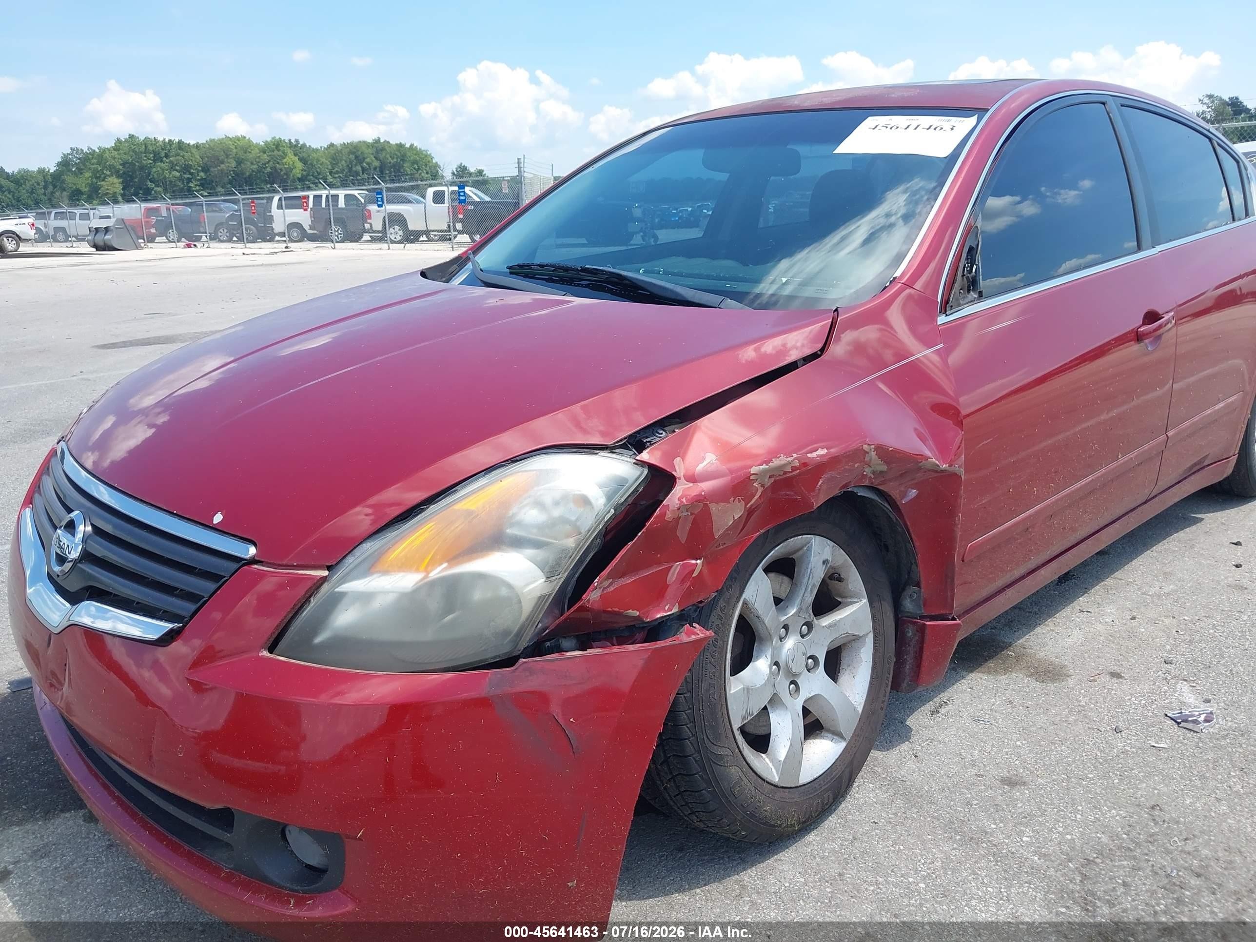 2009 Nissan Altima 2.5 S Red vin: 1N4AL21E99N498559