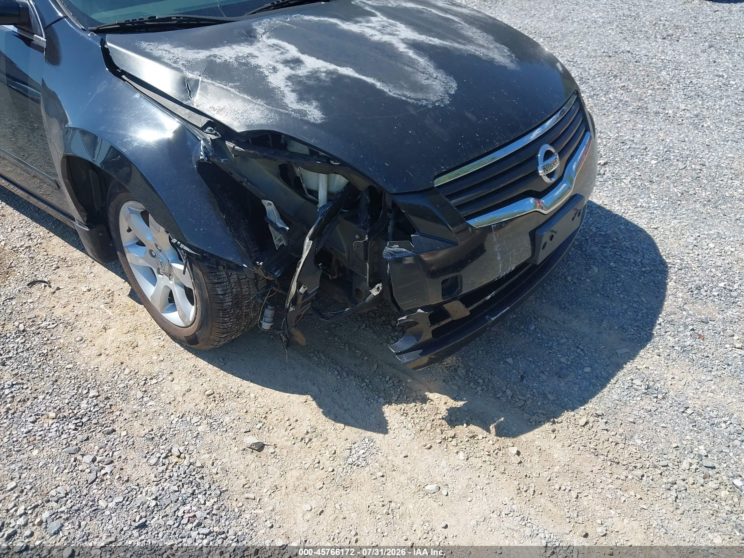 2007 Nissan Altima 2.5 S Black vin: 1N4AL21EX7C144901