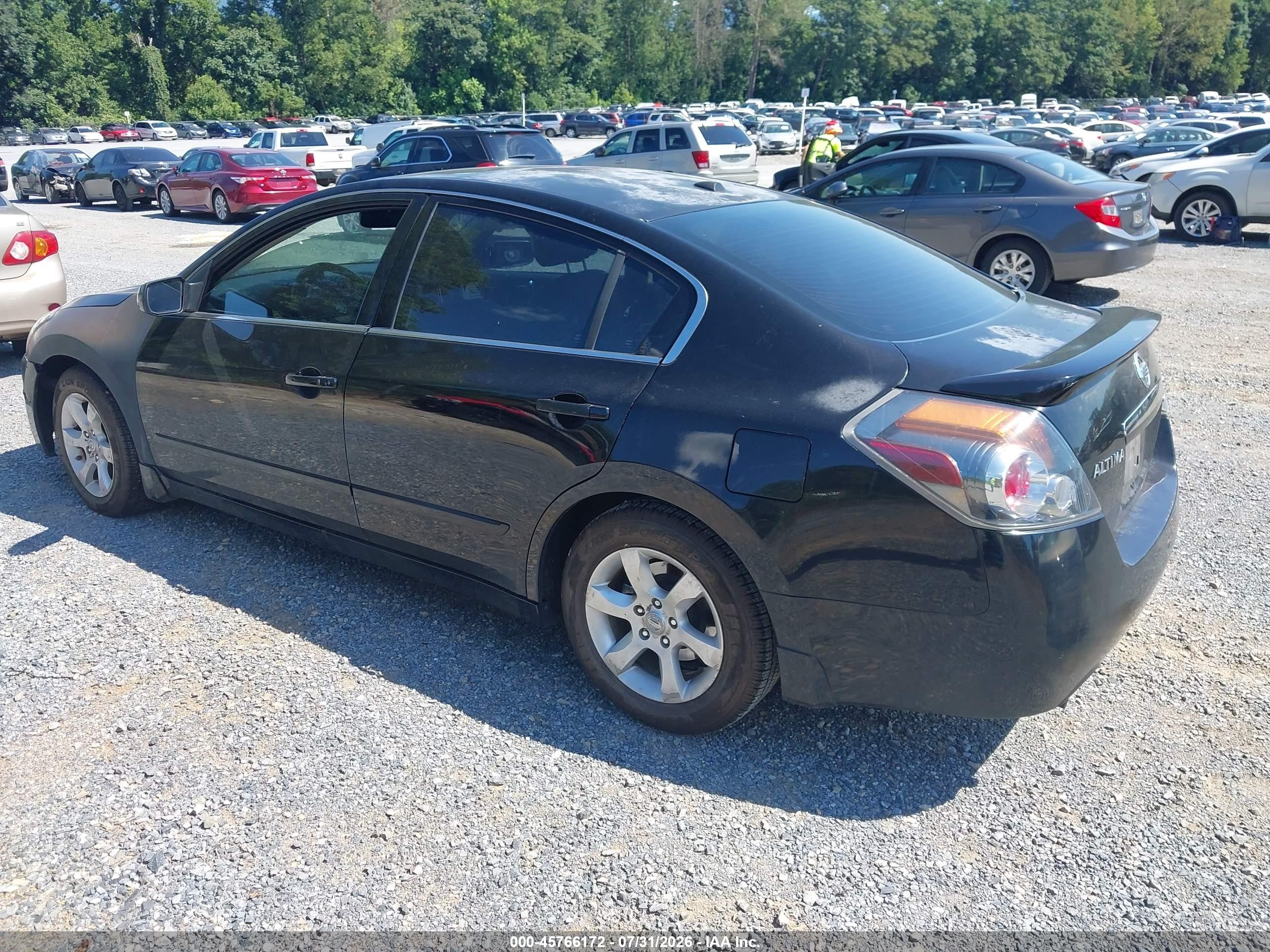 2007 Nissan Altima 2.5 S Black vin: 1N4AL21EX7C144901