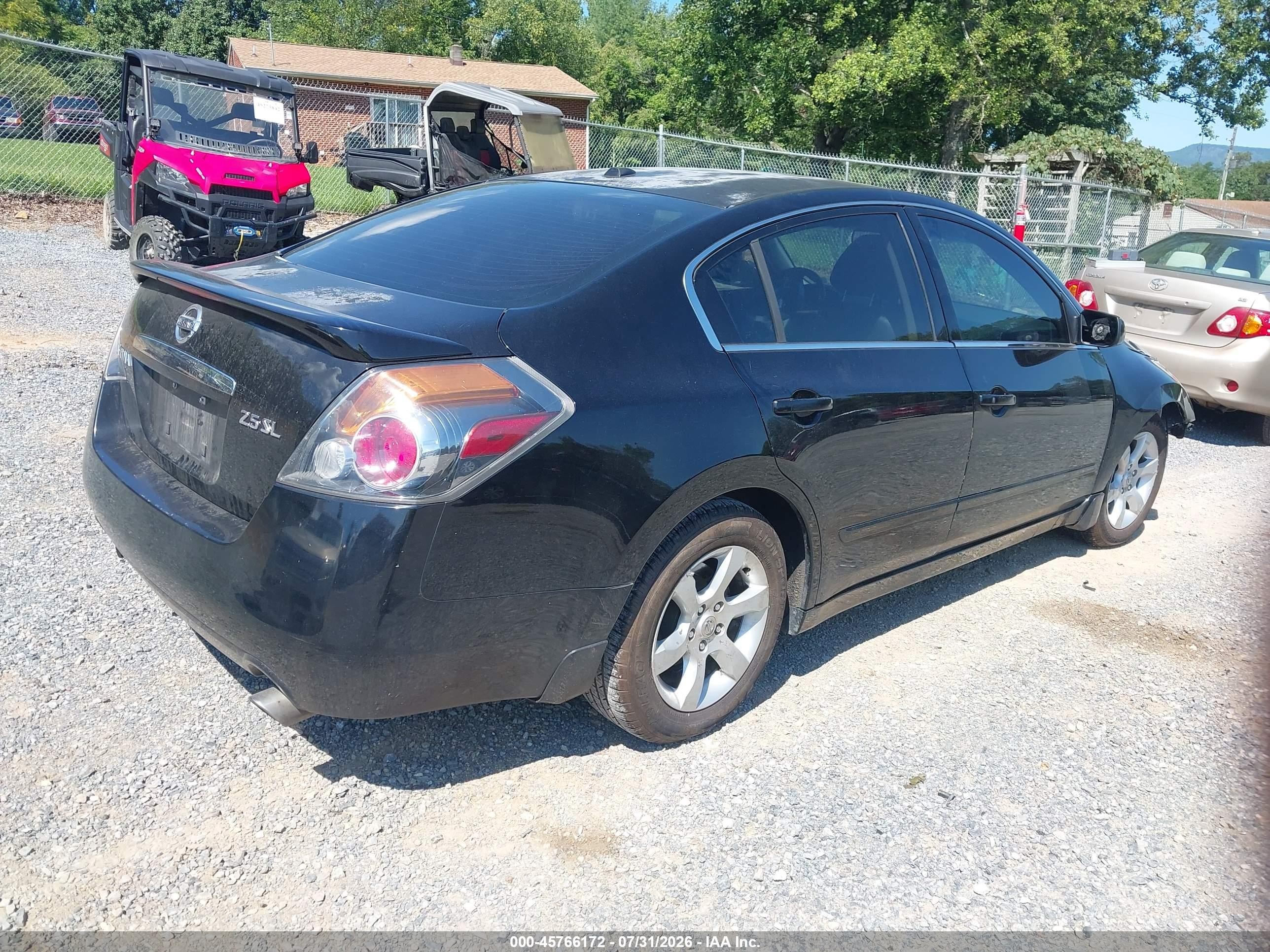 2007 Nissan Altima 2.5 S Black vin: 1N4AL21EX7C144901