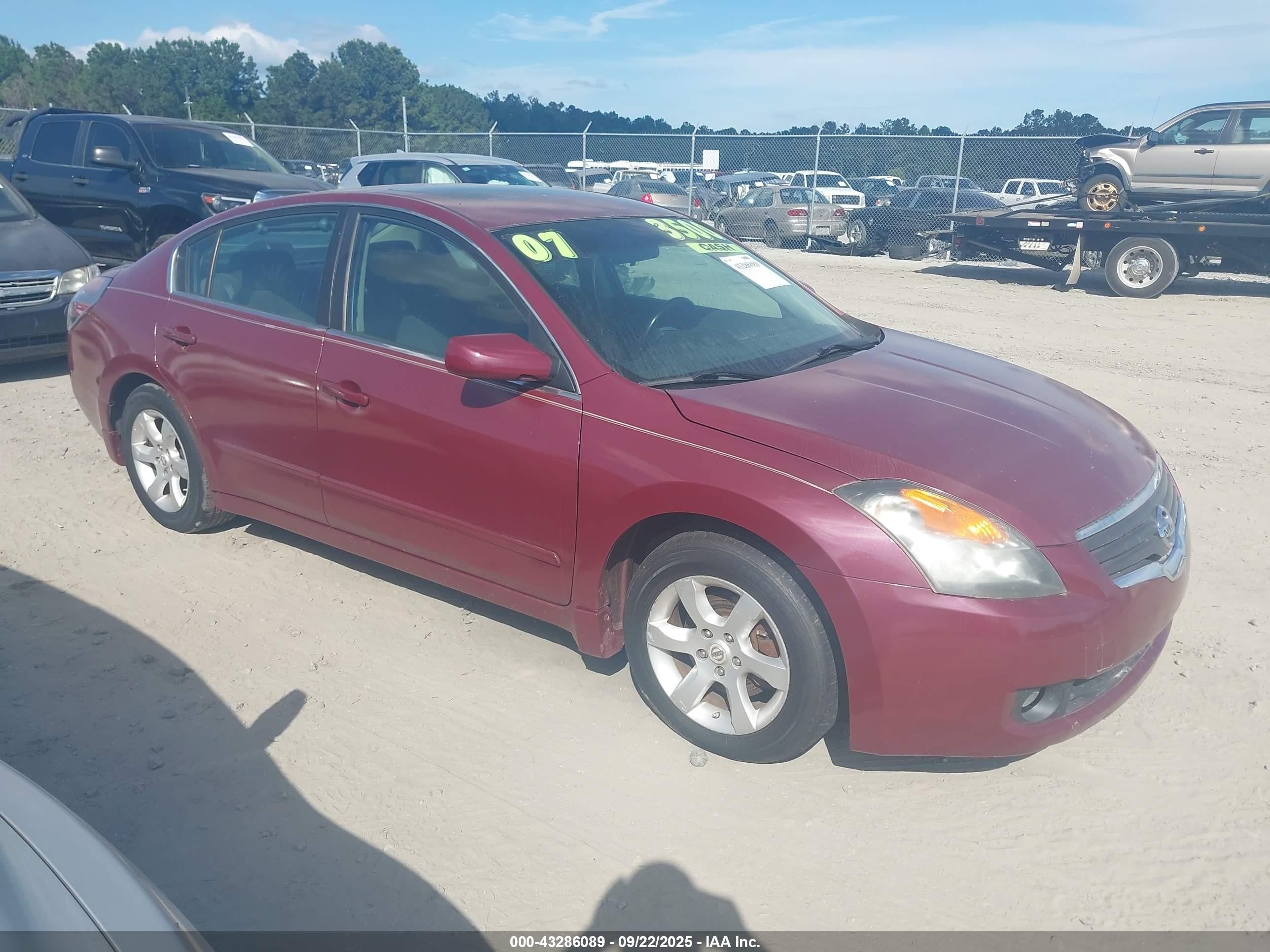 2007 Nissan Altima 2.5 S Темно-бордовый vin: 1N4AL21EX7C210640