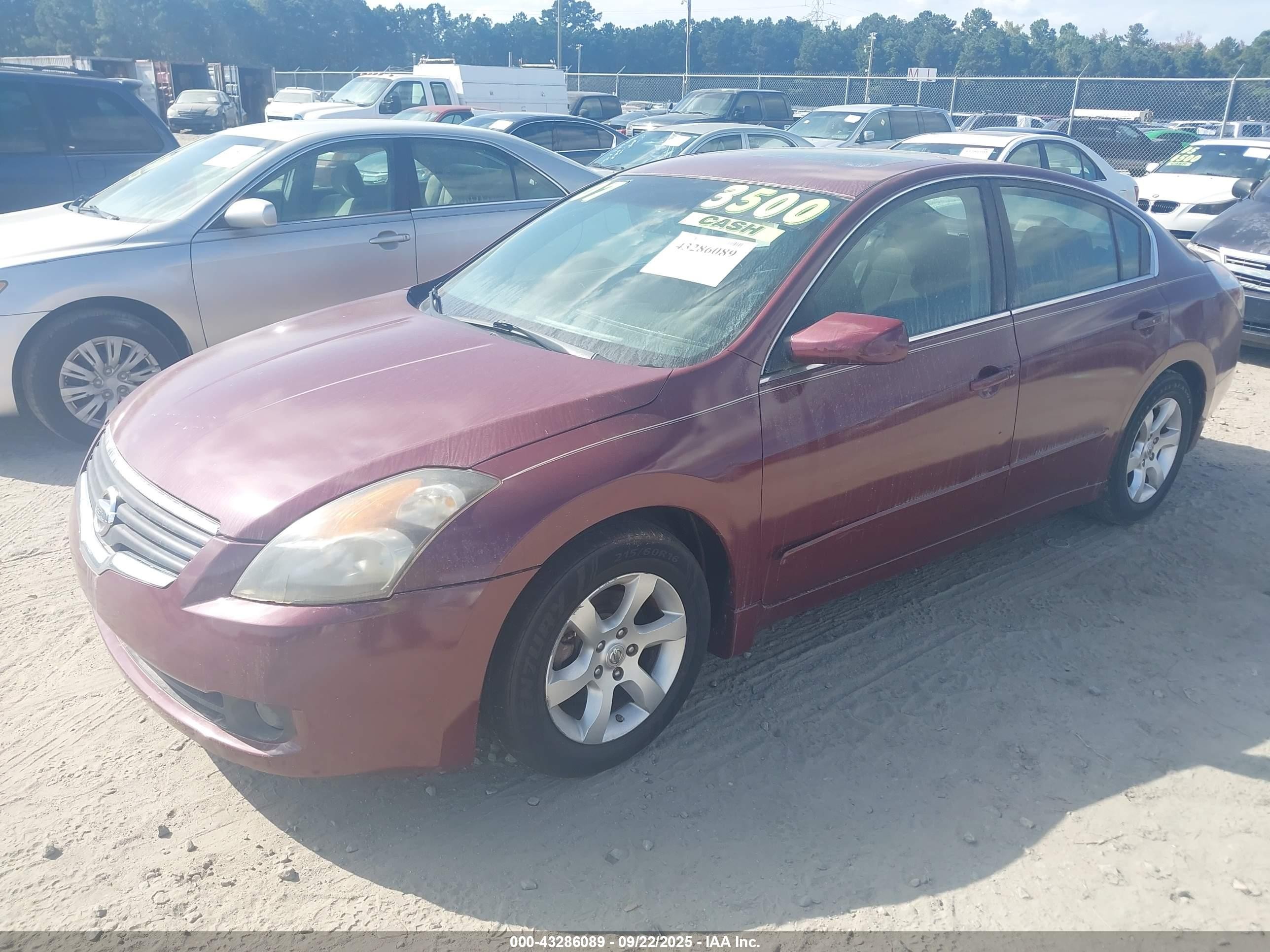 2007 Nissan Altima 2.5 S Темно-бордовый vin: 1N4AL21EX7C210640