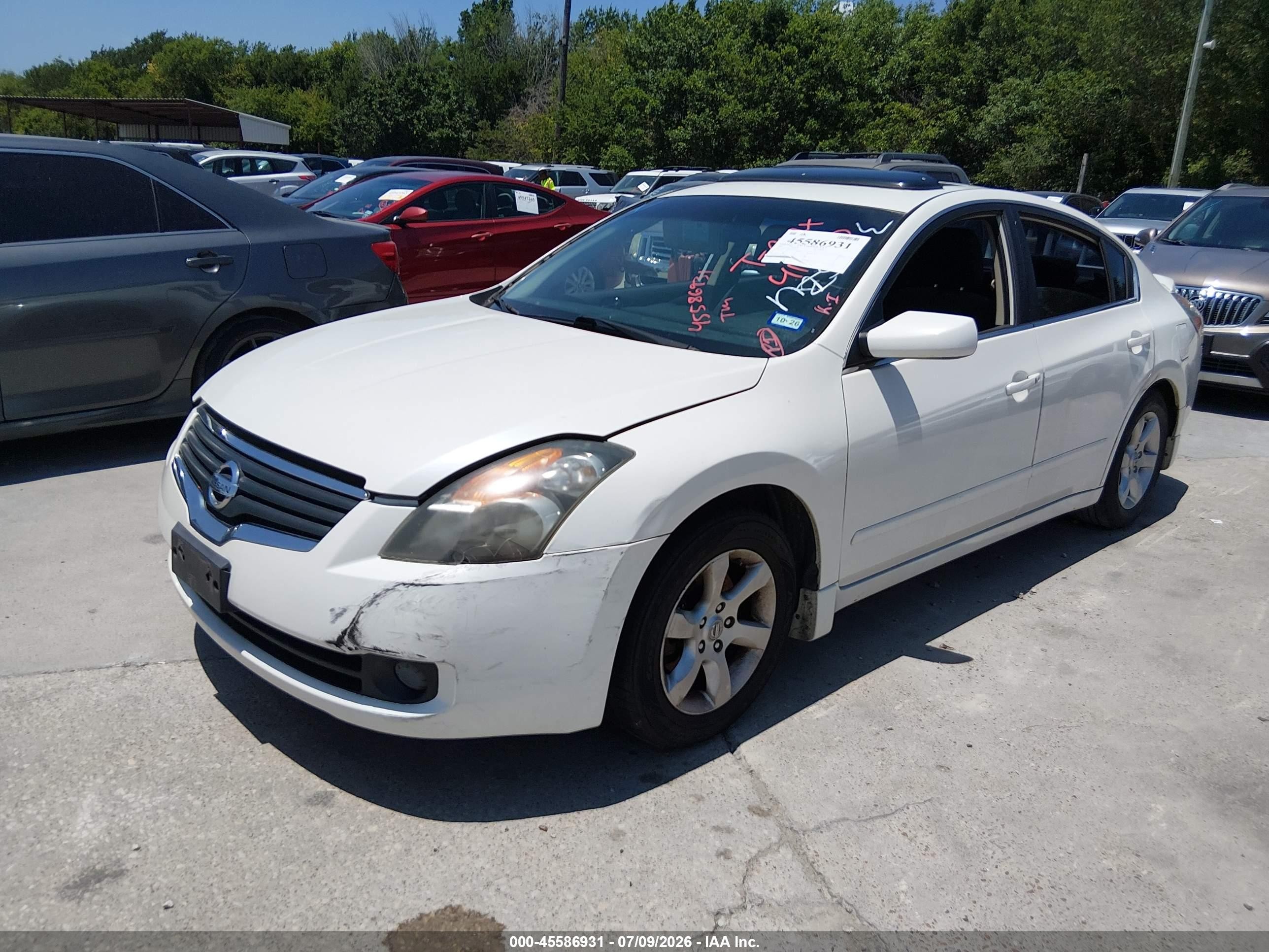 2007 Nissan Altima 2.5 S White vin: 1N4AL21EX7N417940