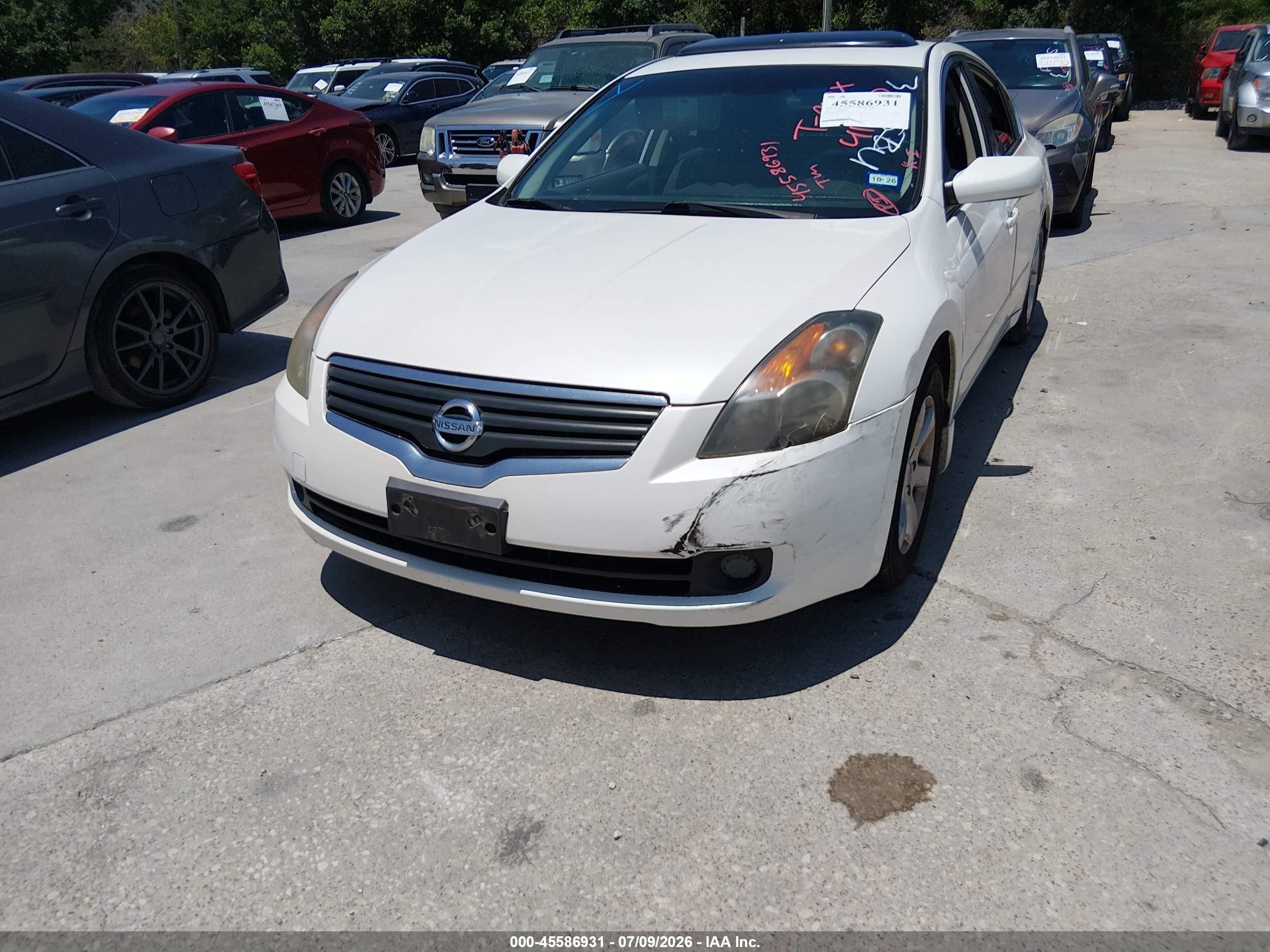 2007 Nissan Altima 2.5 S White vin: 1N4AL21EX7N417940