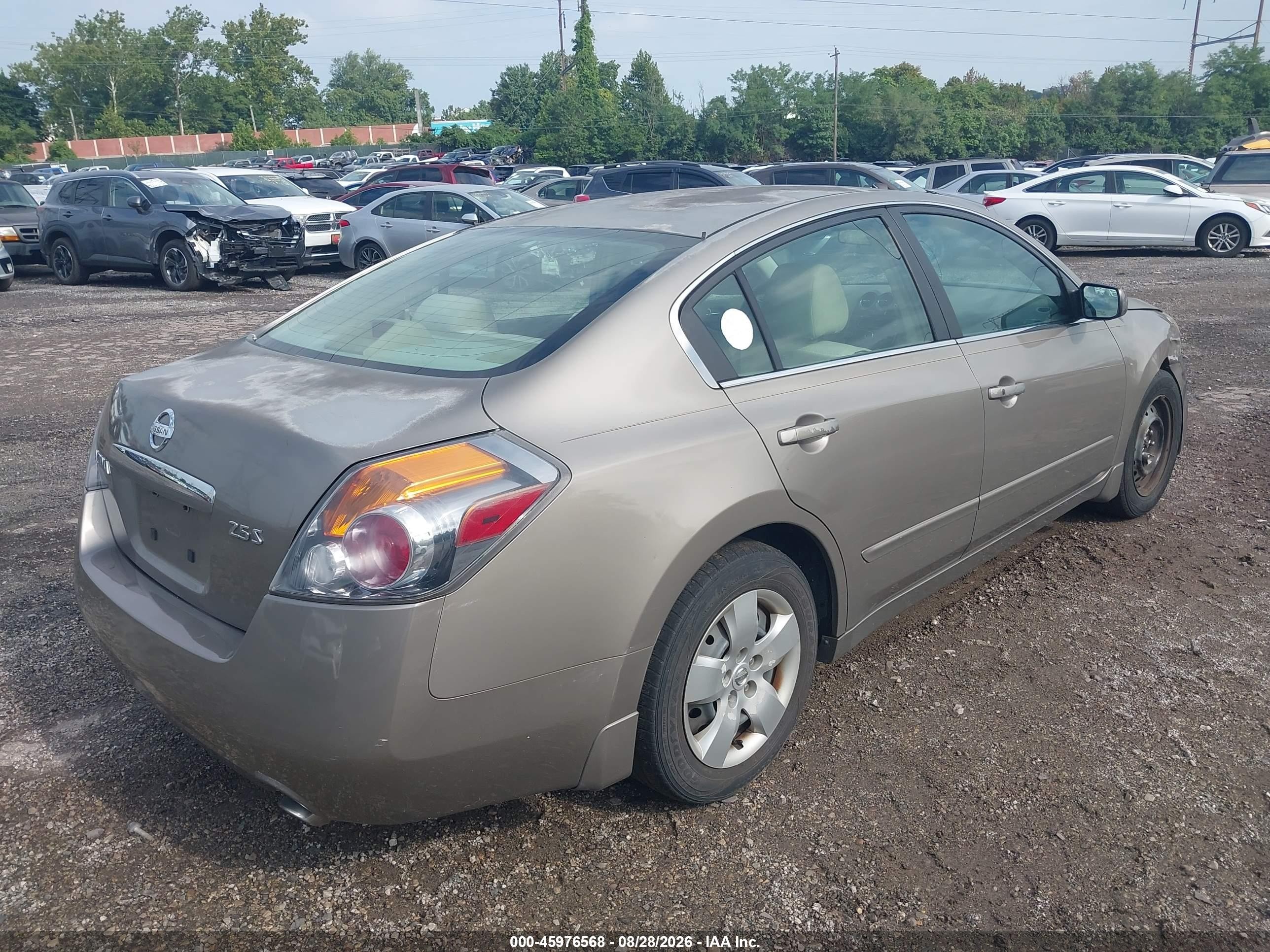 2007 Nissan Altima 2.5 S Золотой vin: 1N4AL21EX7N431207