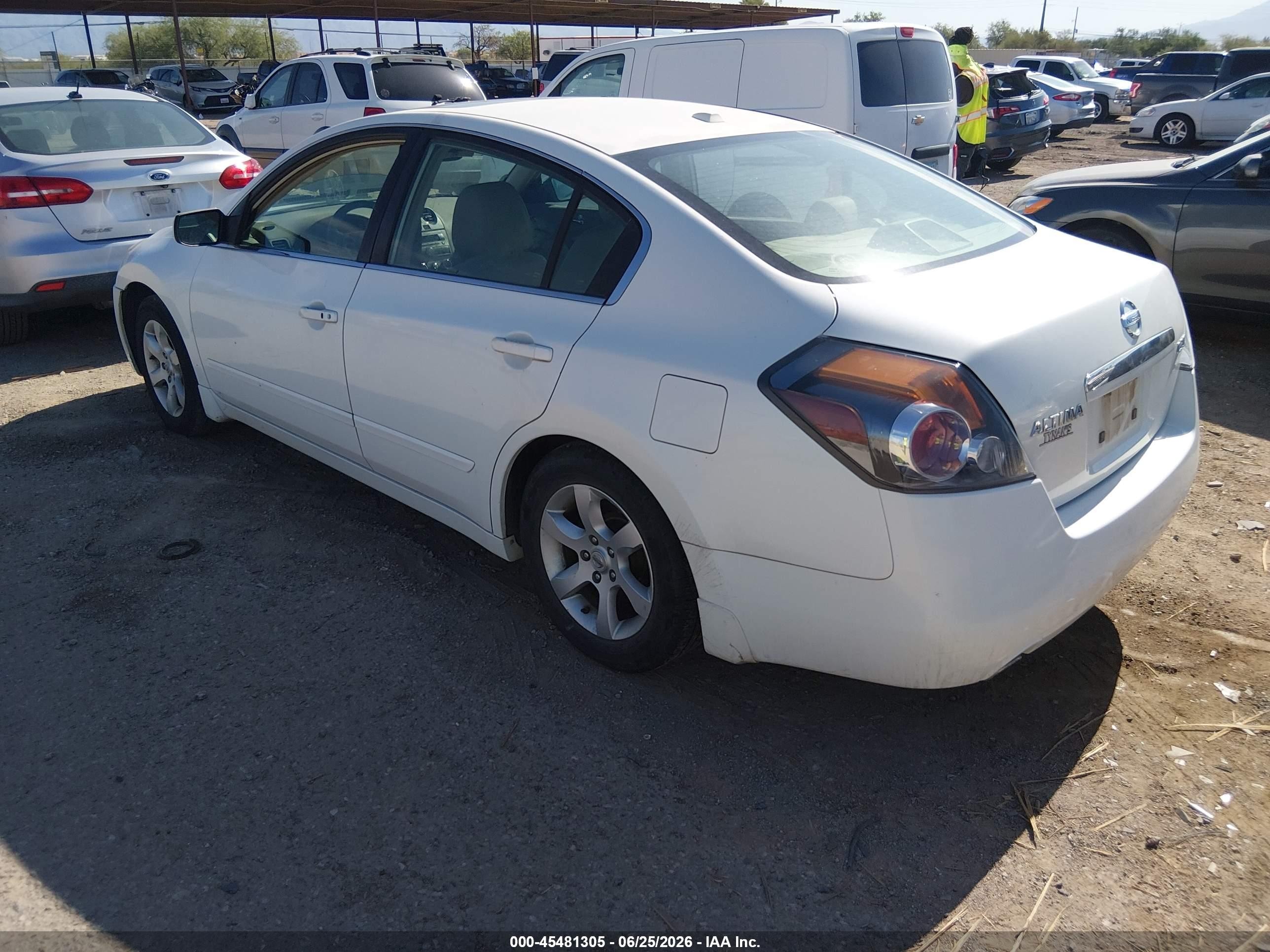 2008 Nissan Altima 2.5 Sl White vin: 1N4AL21EX8N427577