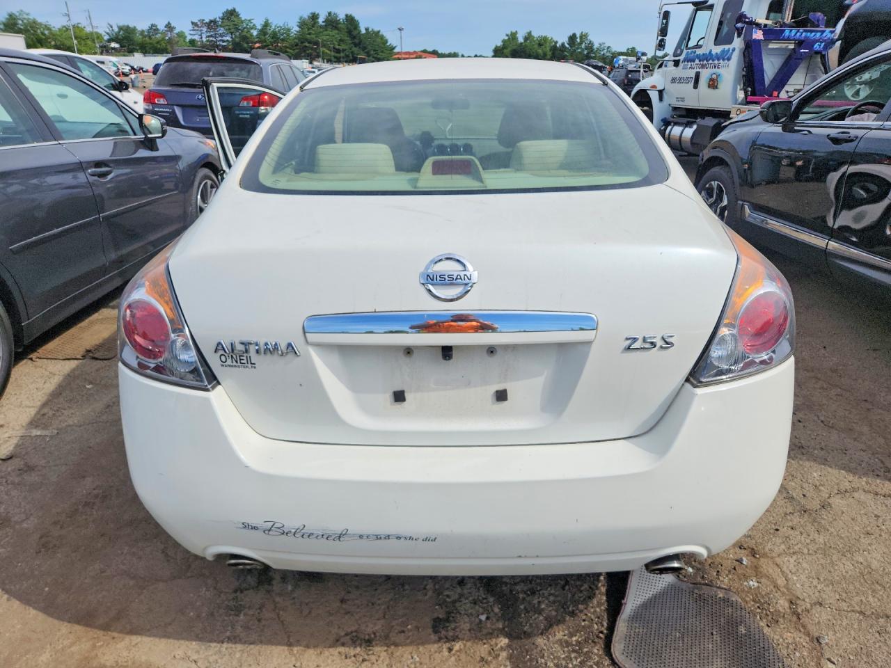 2008 Nissan Altima 2.5 White vin: 1N4AL21EX8N487066