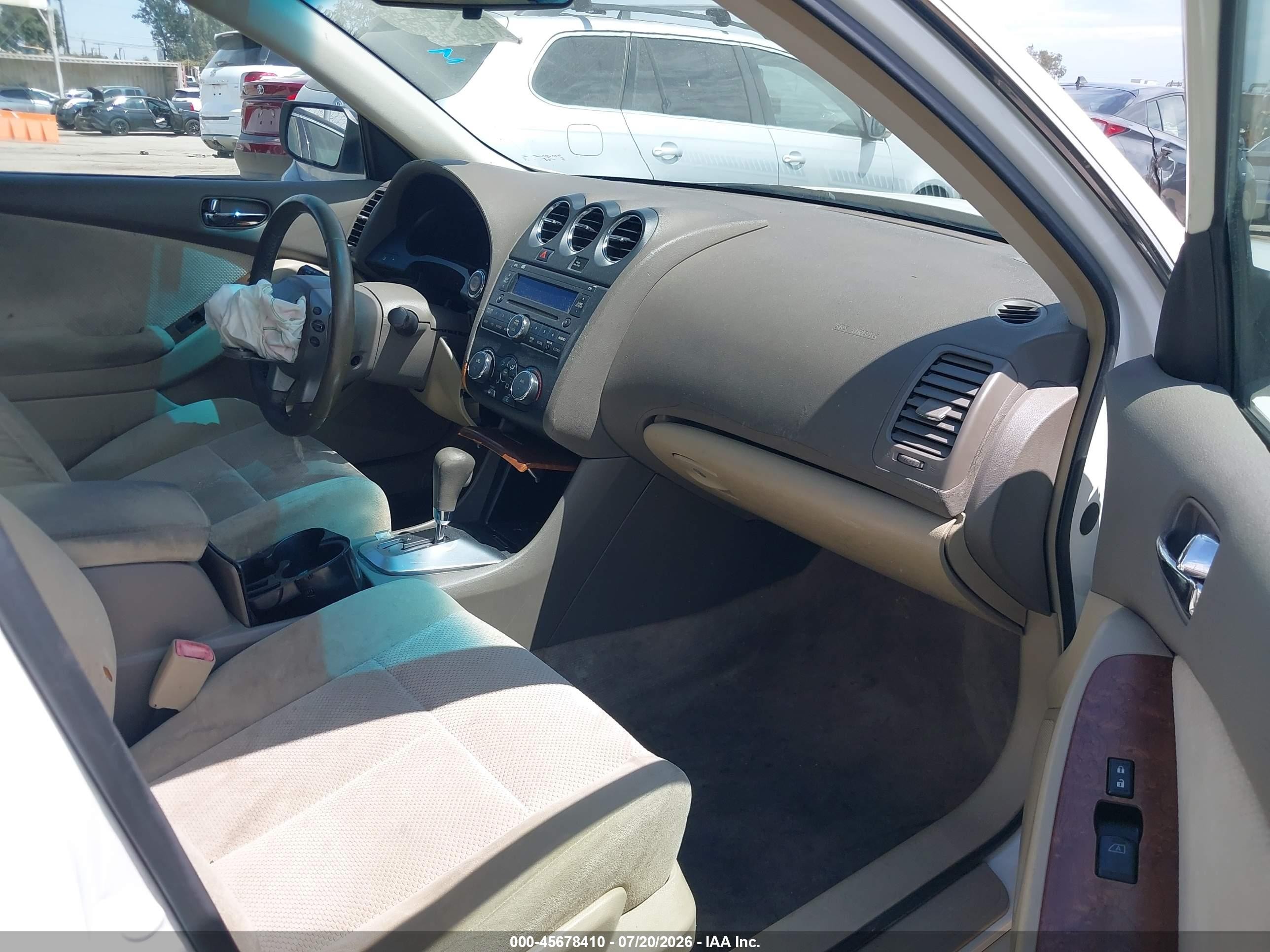 2008 Nissan Altima 2.5 S White vin: 1N4AL21EX8N514279