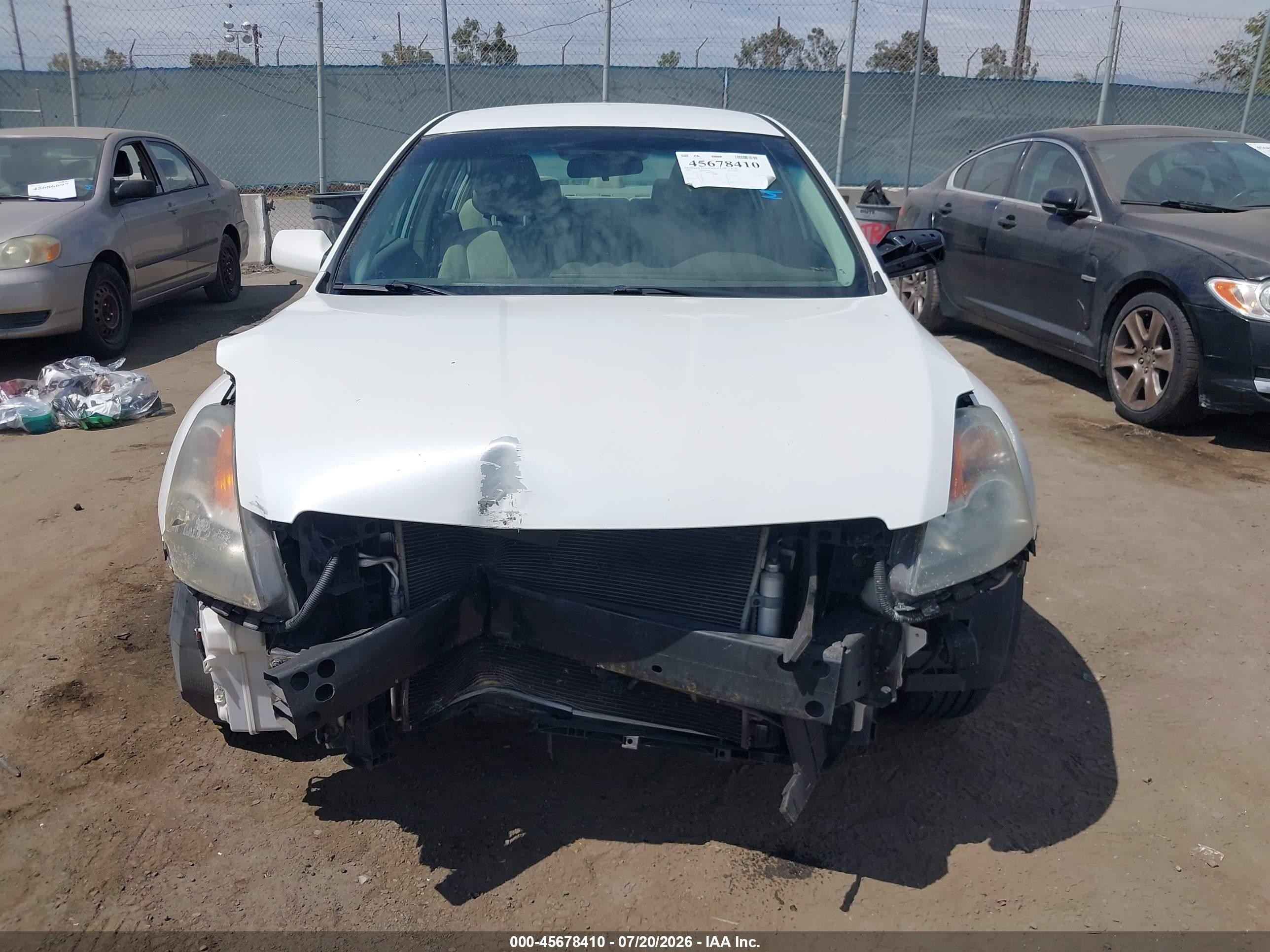 2008 Nissan Altima 2.5 S White vin: 1N4AL21EX8N514279