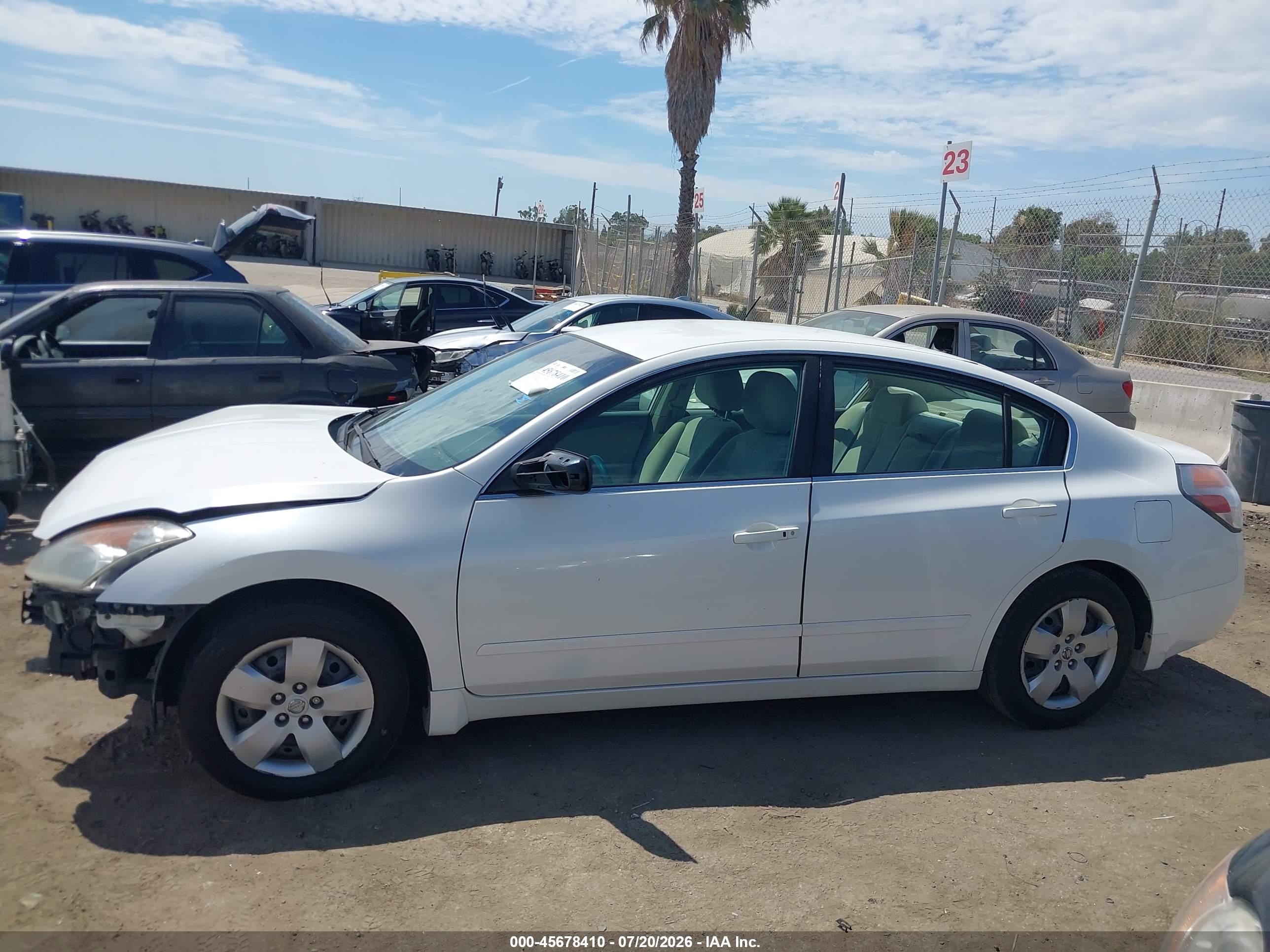 2008 Nissan Altima 2.5 S White vin: 1N4AL21EX8N514279