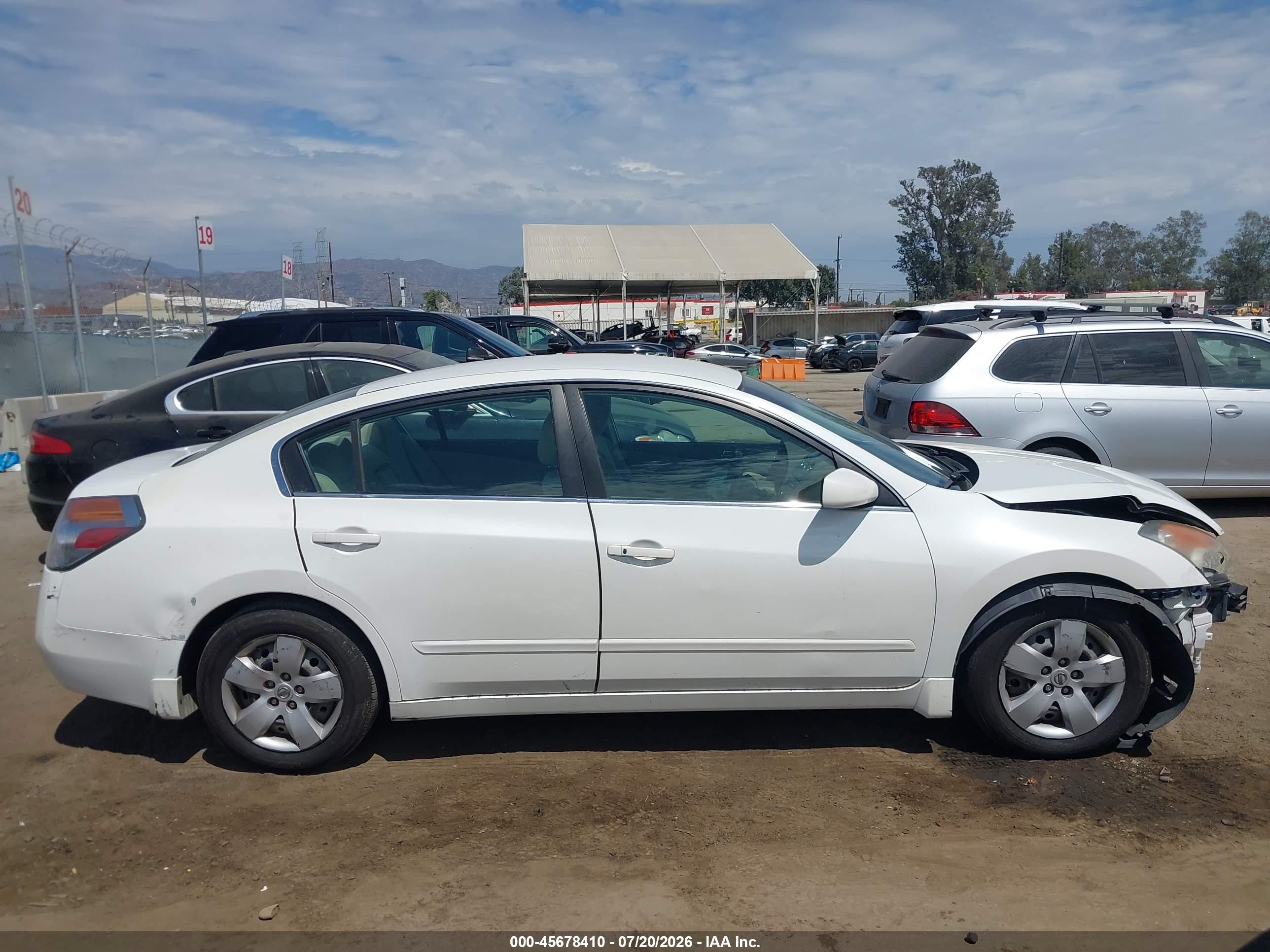 2008 Nissan Altima 2.5 S White vin: 1N4AL21EX8N514279
