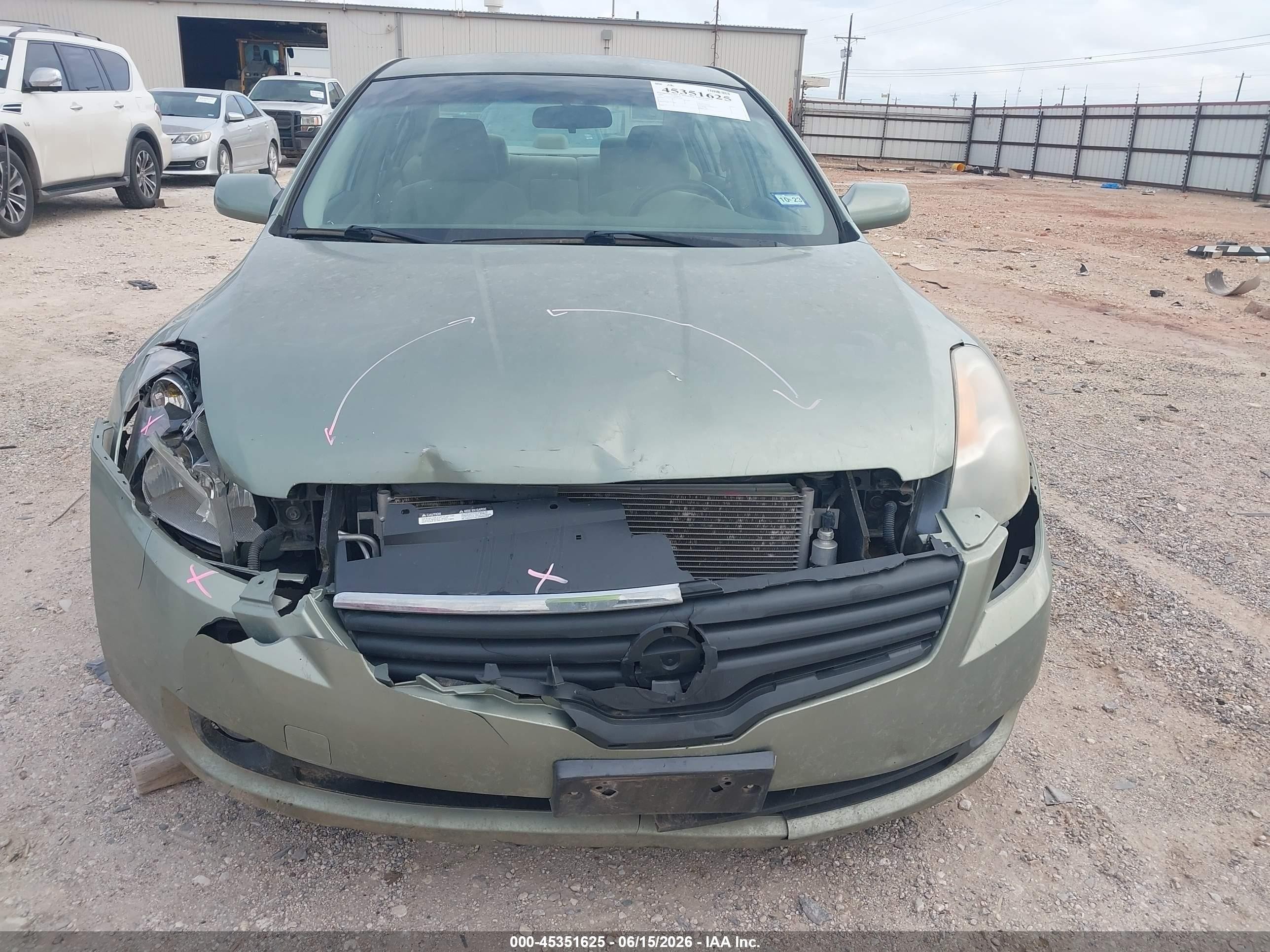 2008 Nissan Altima 2.5 S Green vin: 1N4AL21EX8N543183