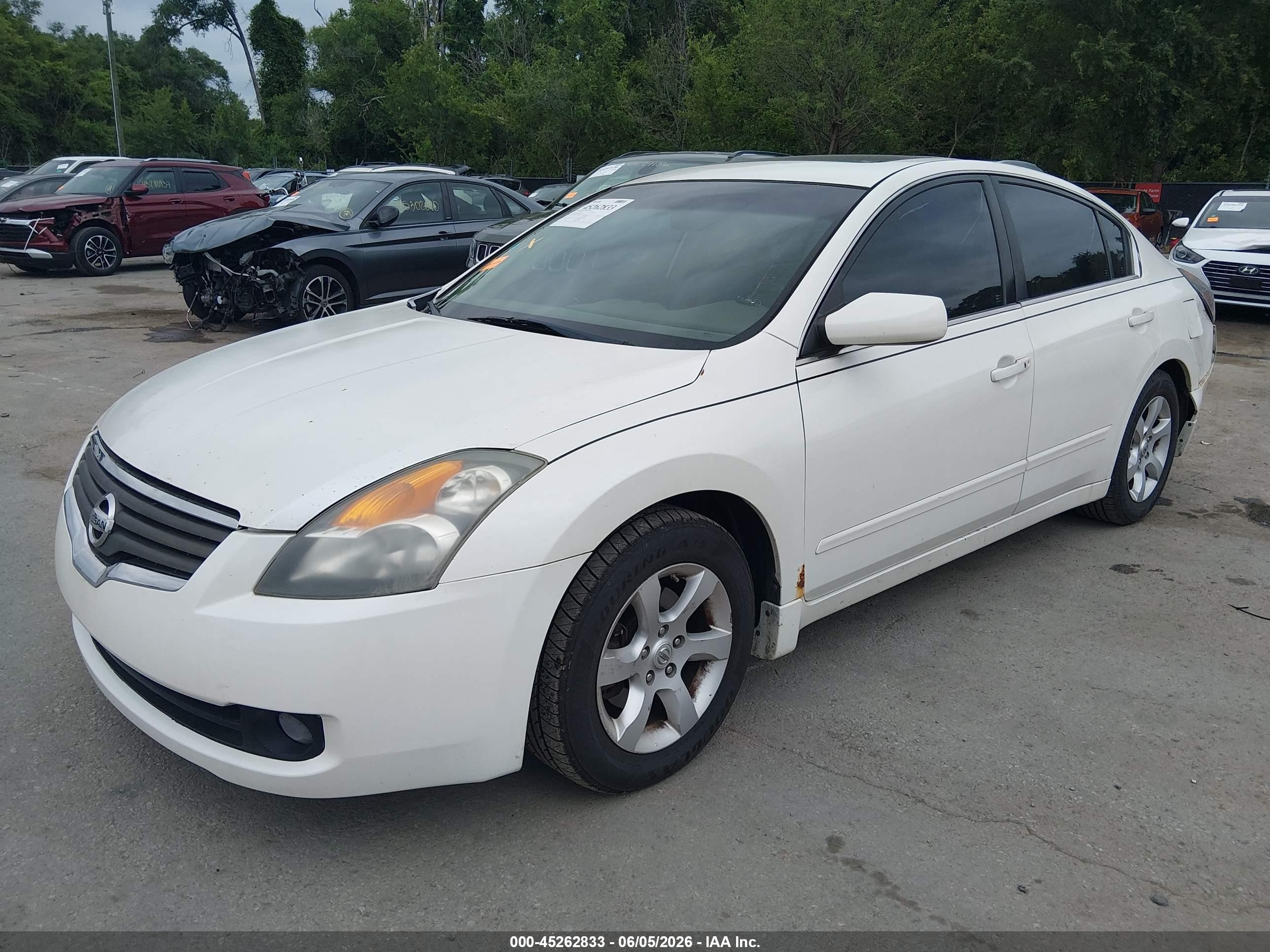 2009 Nissan Altima 2.5 S White vin: 1N4AL21EX9N469264